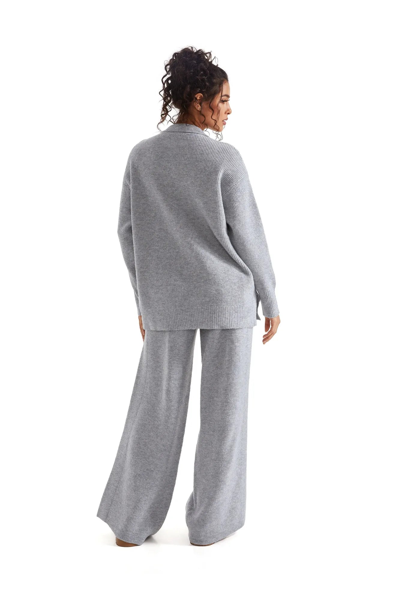 Waffle Knit Sweater Lounge Set
