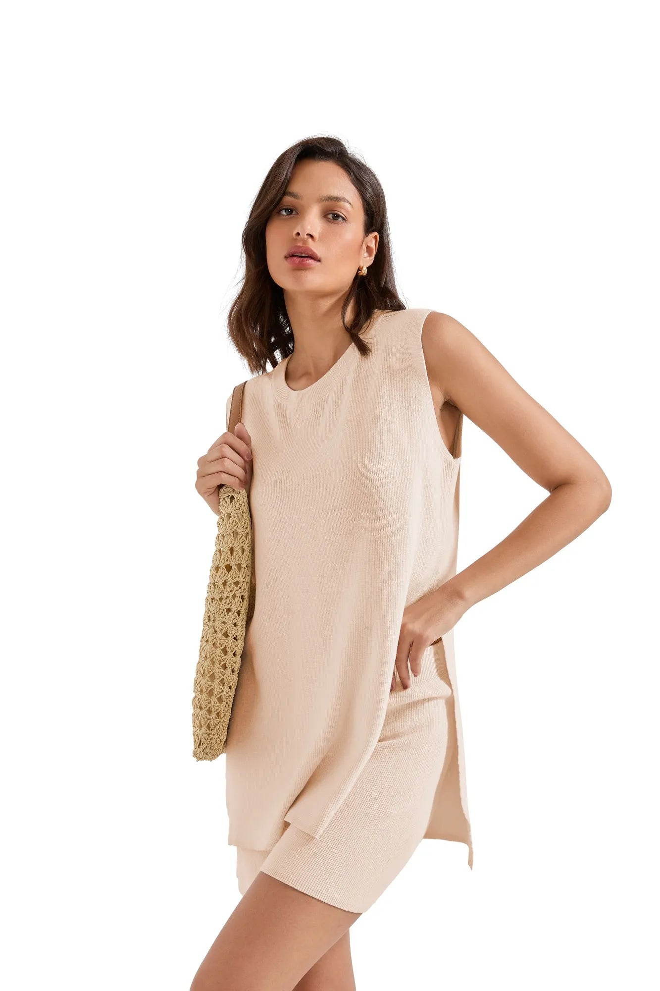 Sleeveless Knit Lounge Set