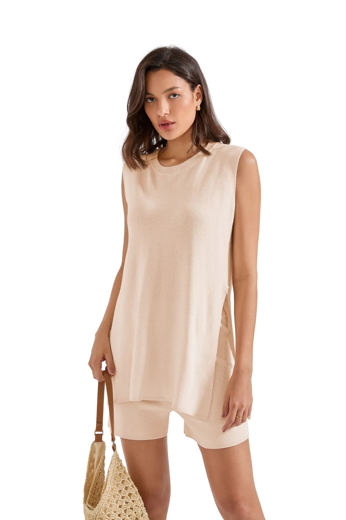 Sleeveless Knit Lounge Set