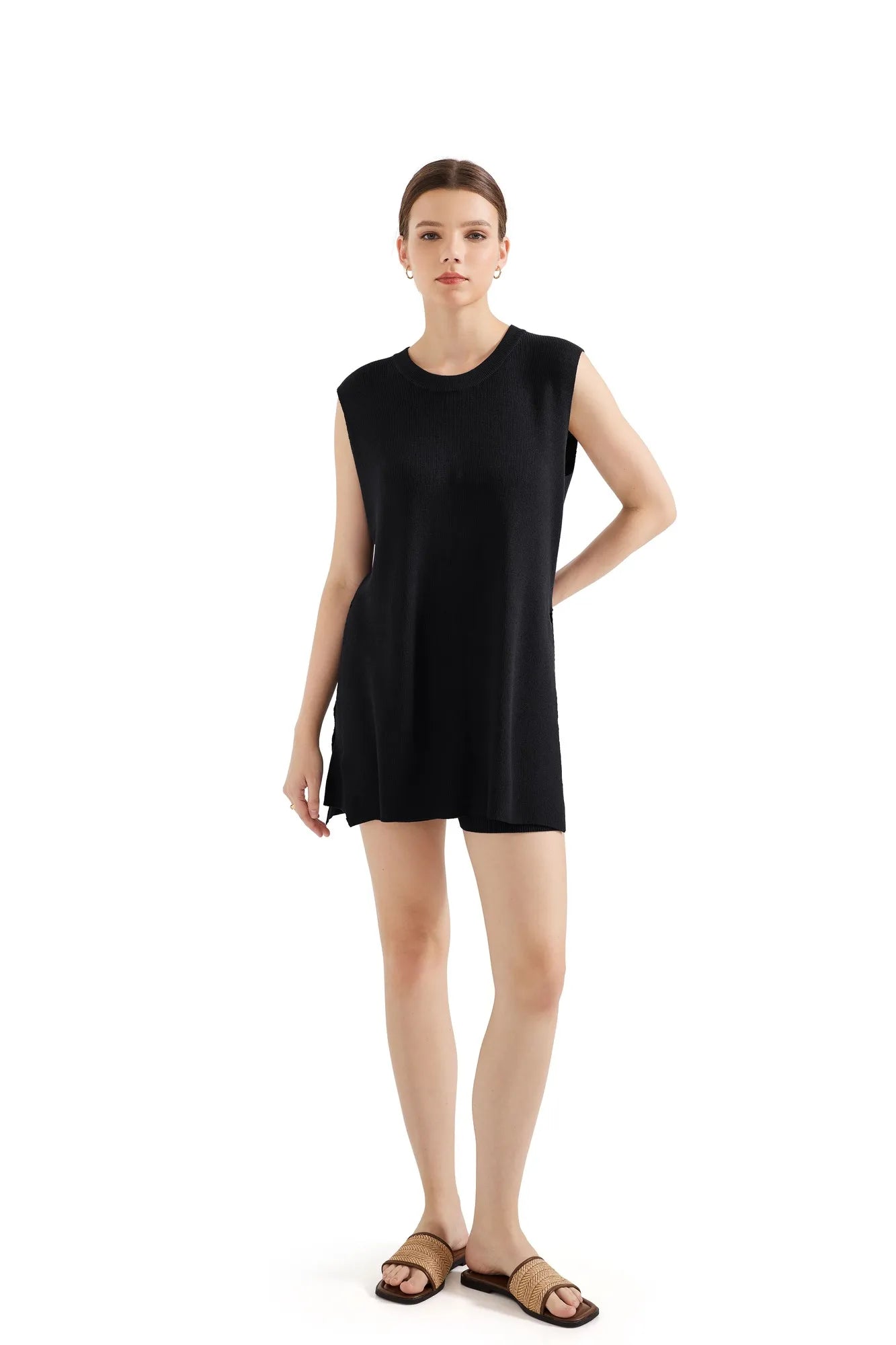 Sleeveless Knit Lounge Set