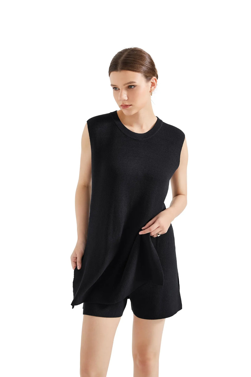 Sleeveless Knit Lounge Set