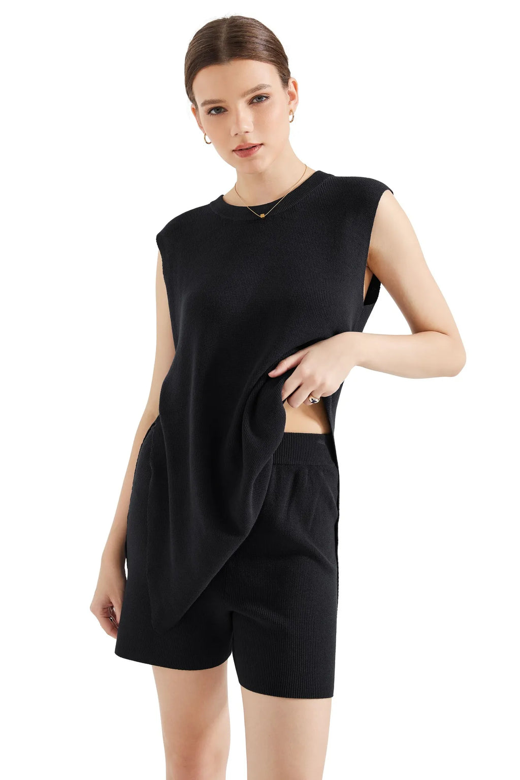 Sleeveless Knit Lounge Set