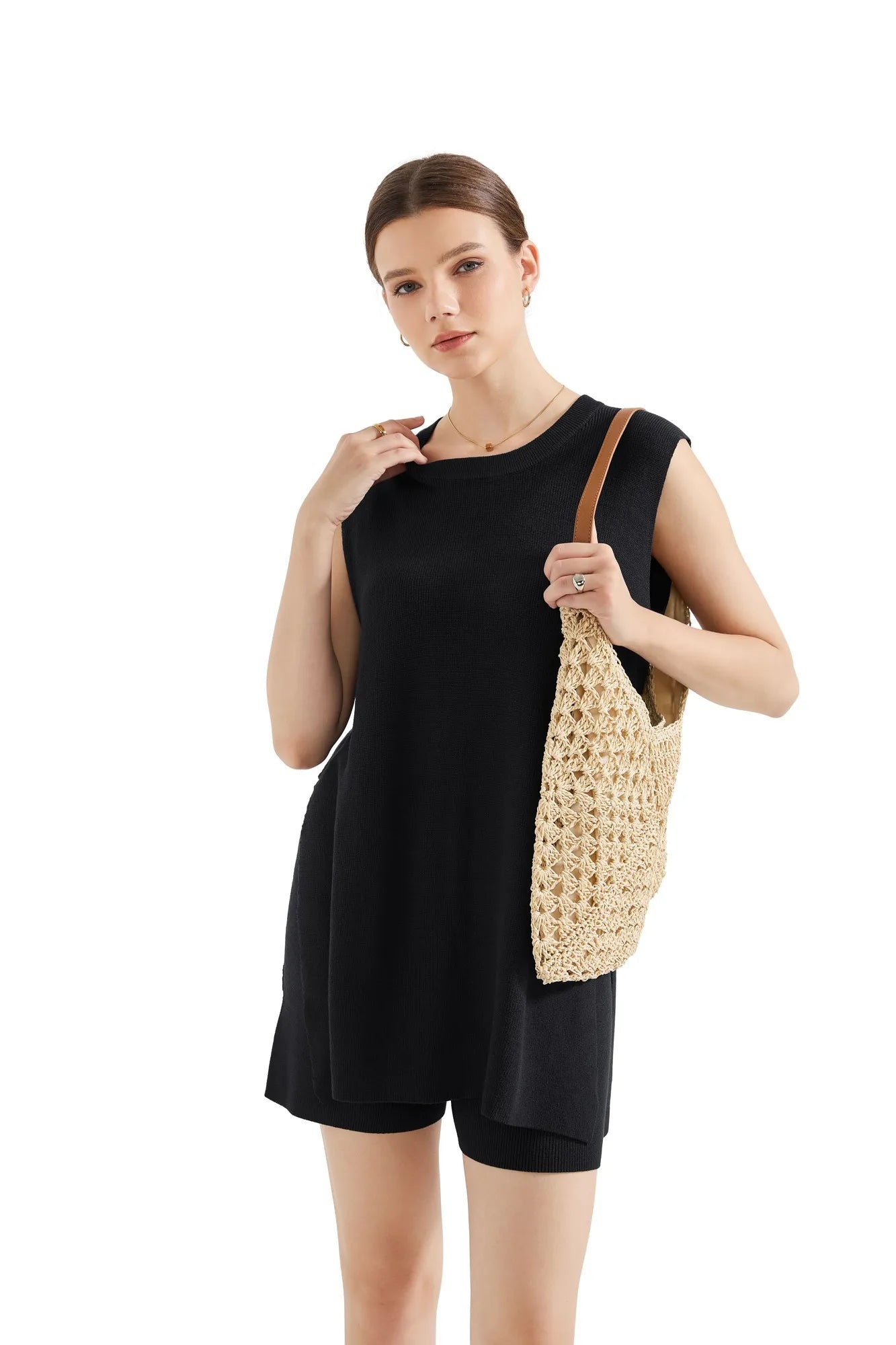 Sleeveless Knit Lounge Set