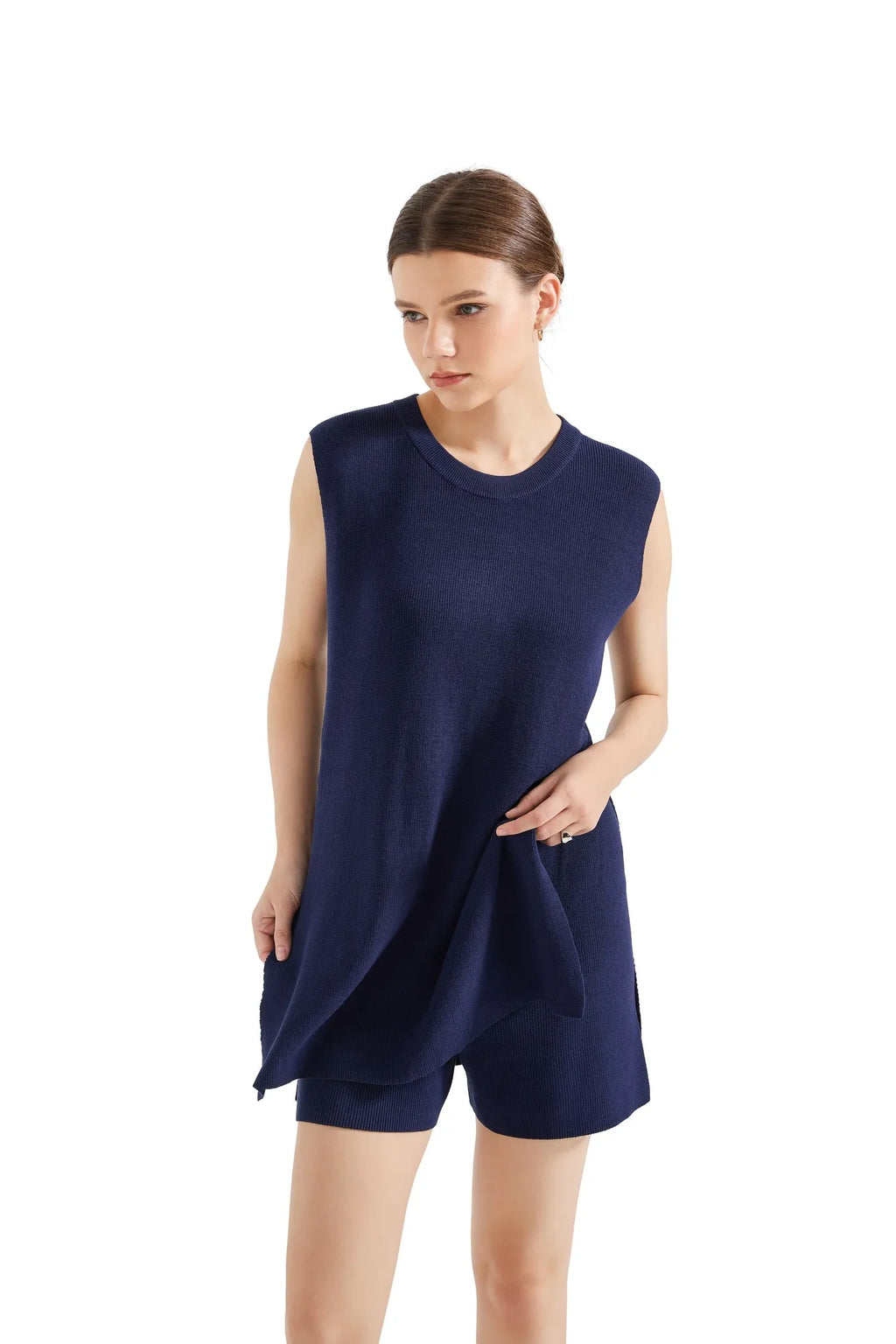 Sleeveless Knit Lounge Set