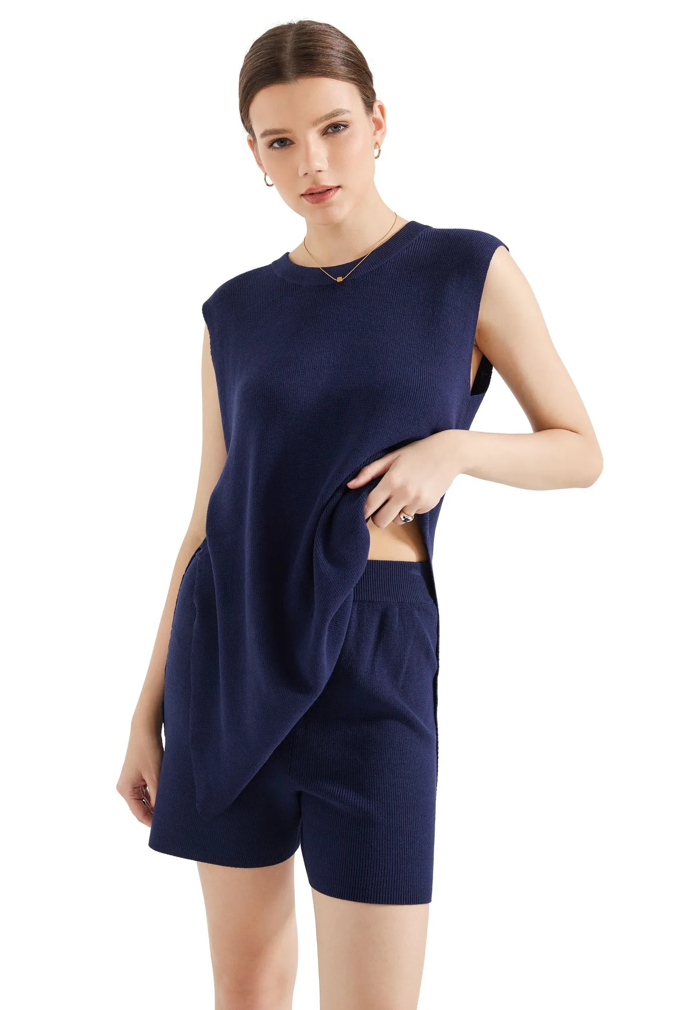 Sleeveless Knit Lounge Set