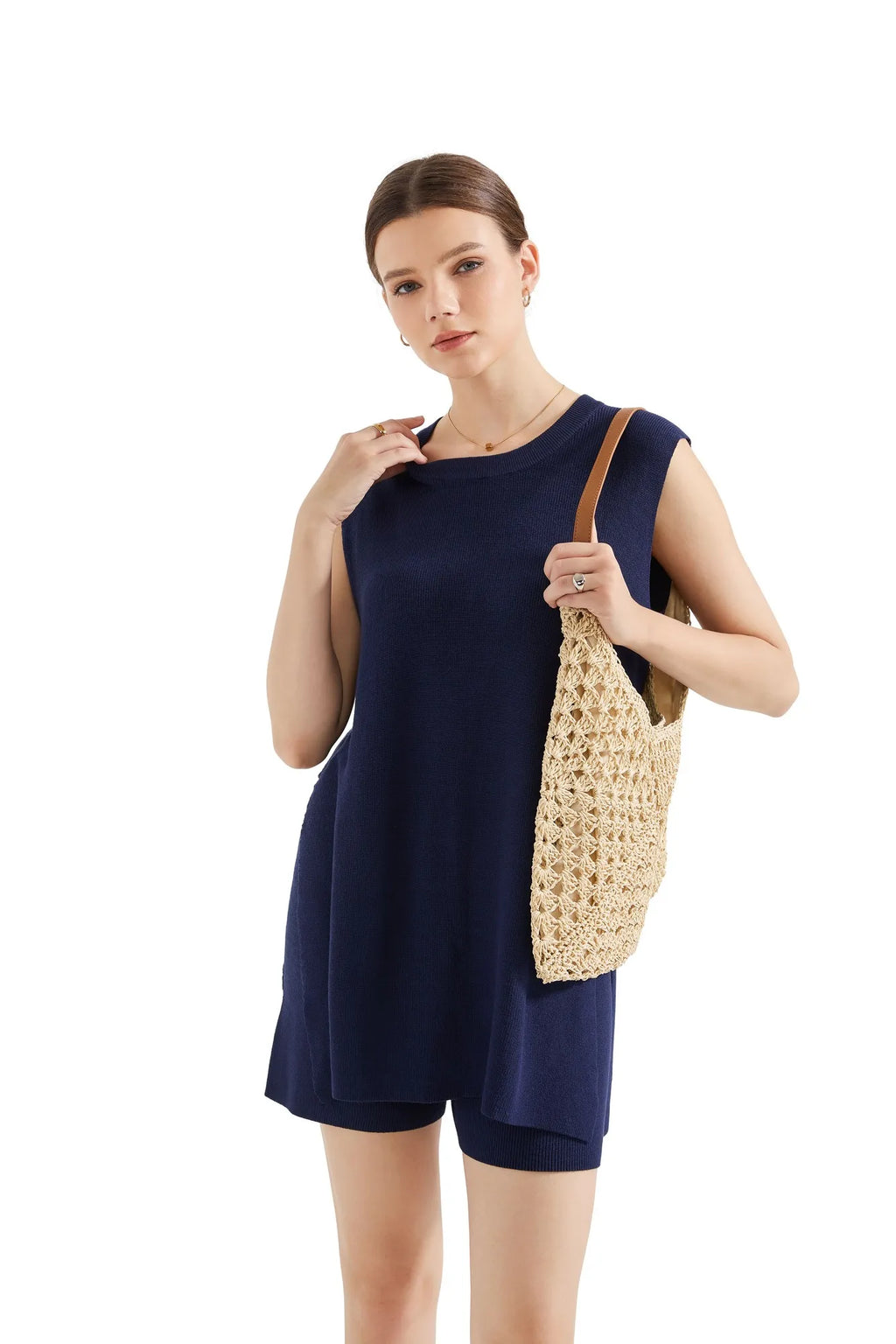 Sleeveless Knit Lounge Set