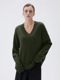 Cashmere Oversized V Neck Sweater