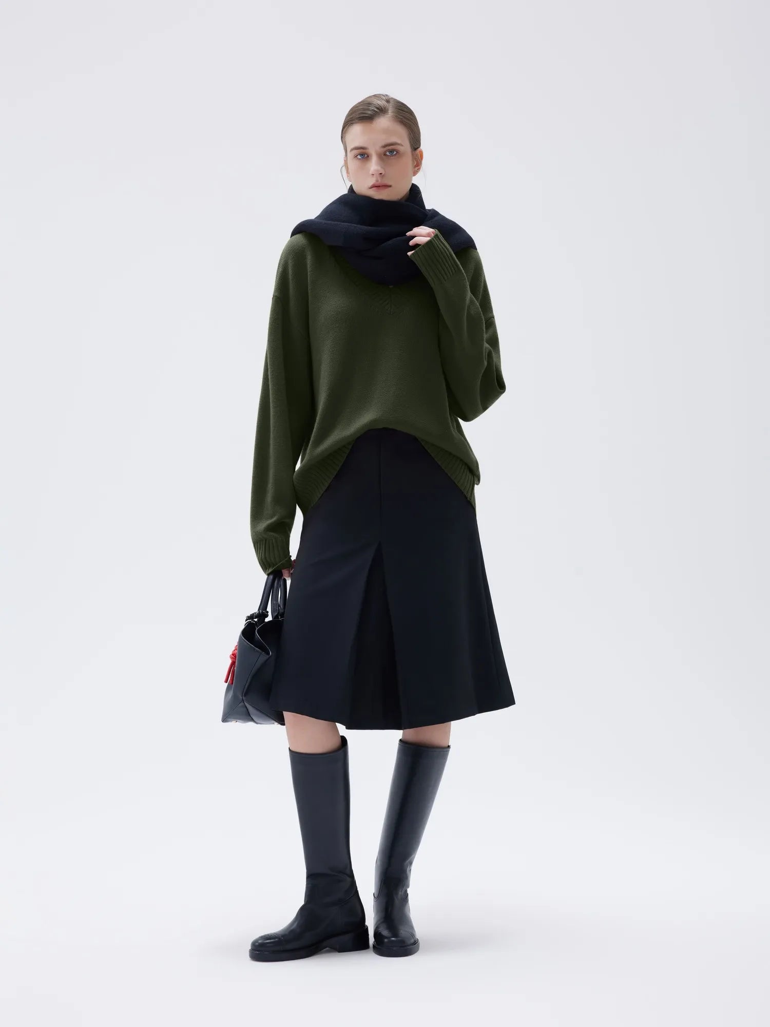 Cashmere Oversized V Neck Sweater