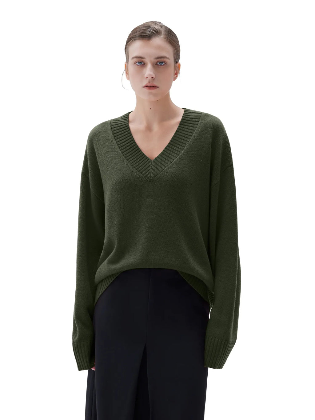 Cashmere Oversized V Neck Sweater