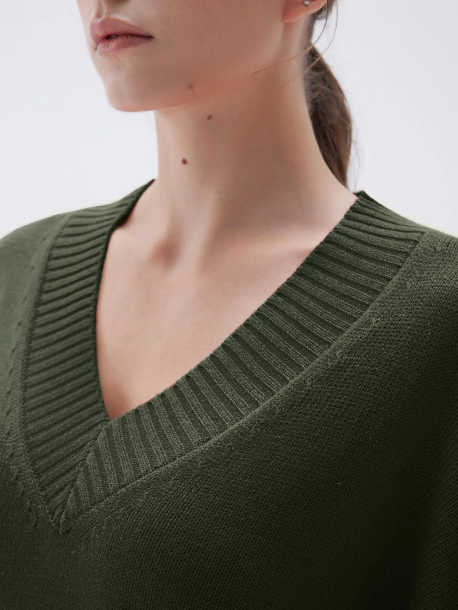 Cashmere Oversized V Neck Sweater
