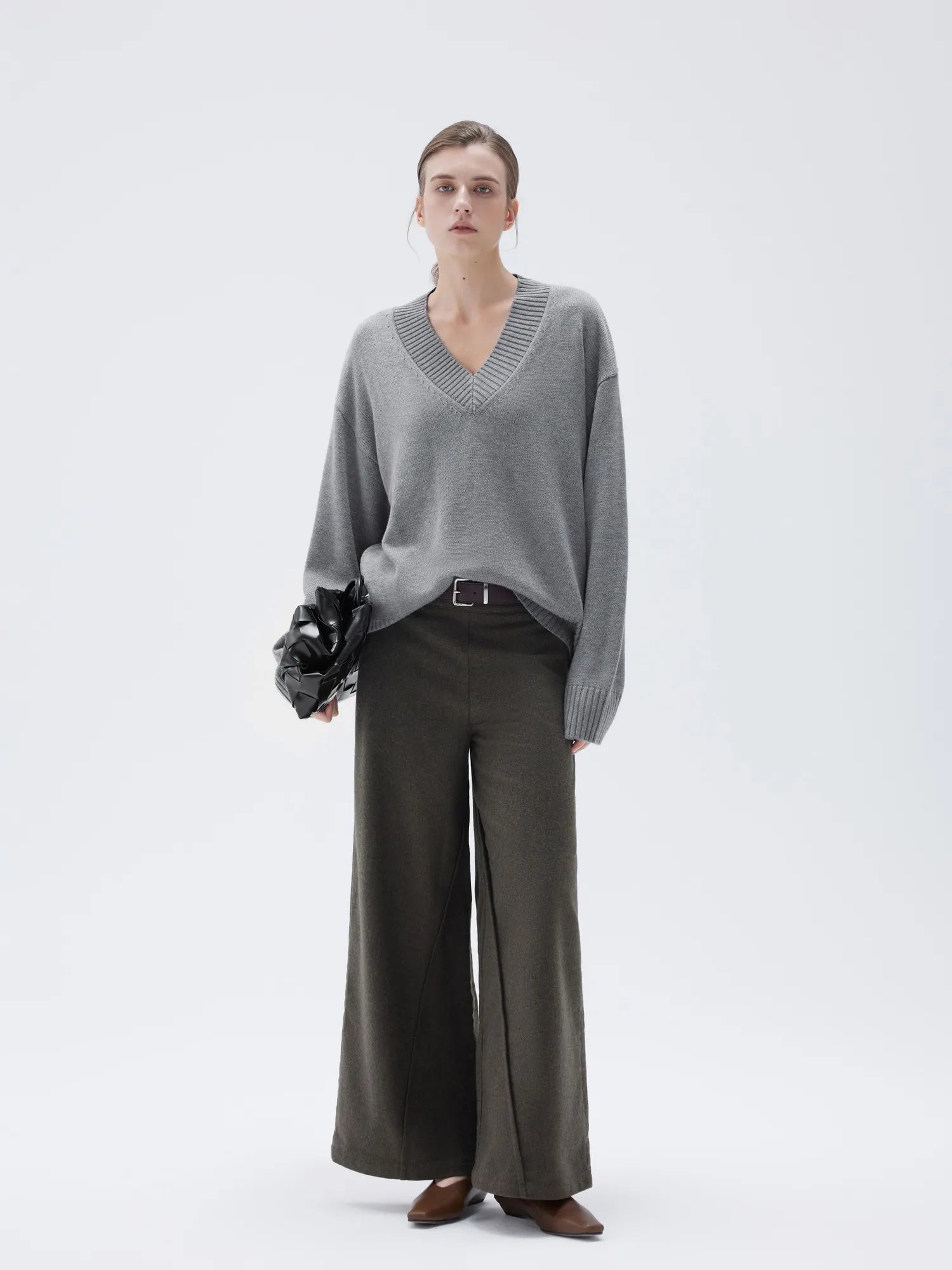 Cashmere Oversized V Neck Sweater