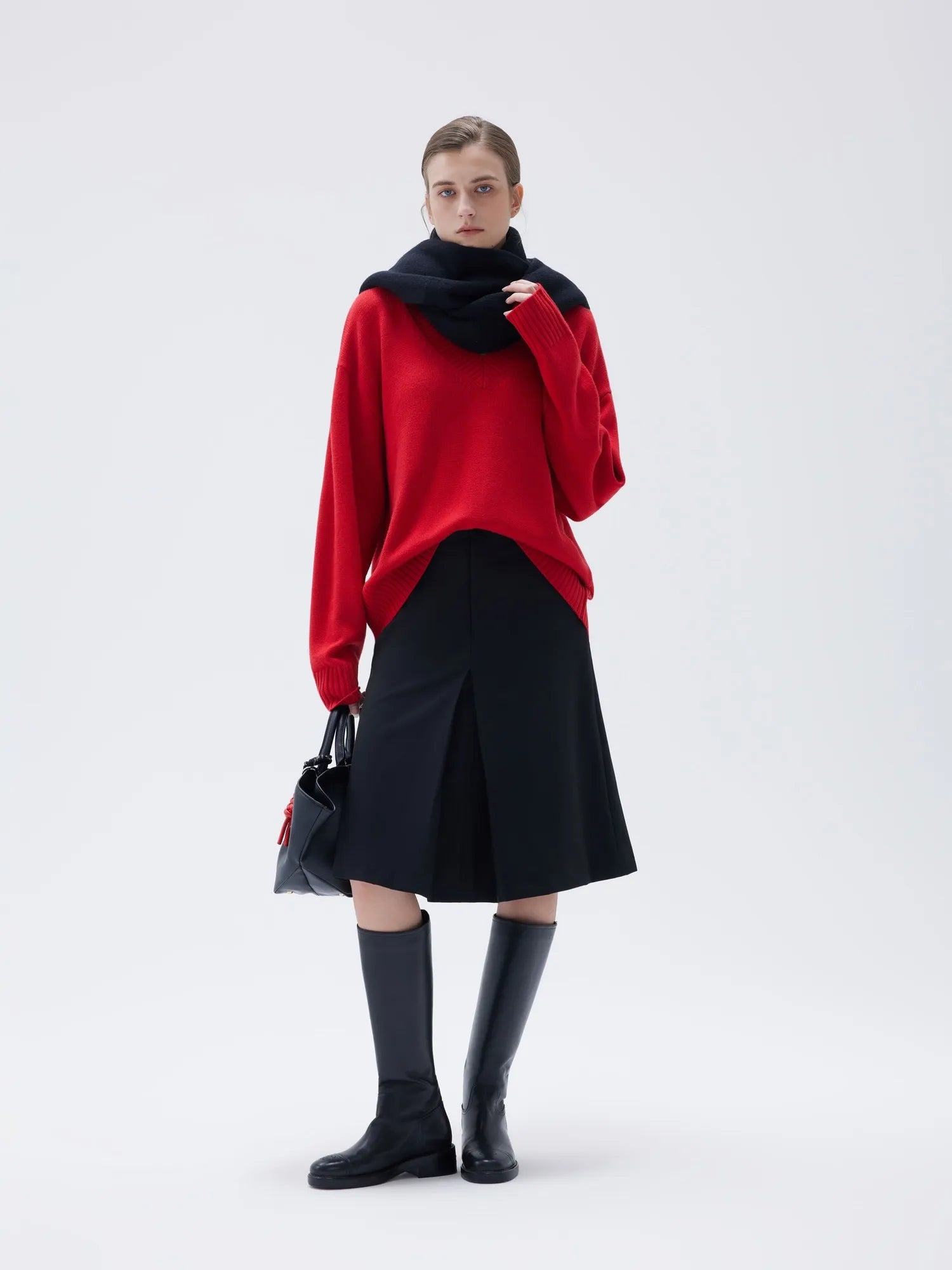 Cashmere Oversized V Neck Sweater