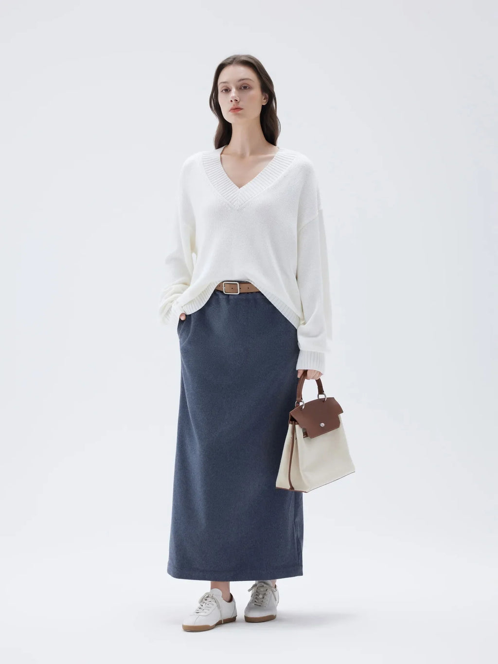 Cashmere Oversized V Neck Sweater