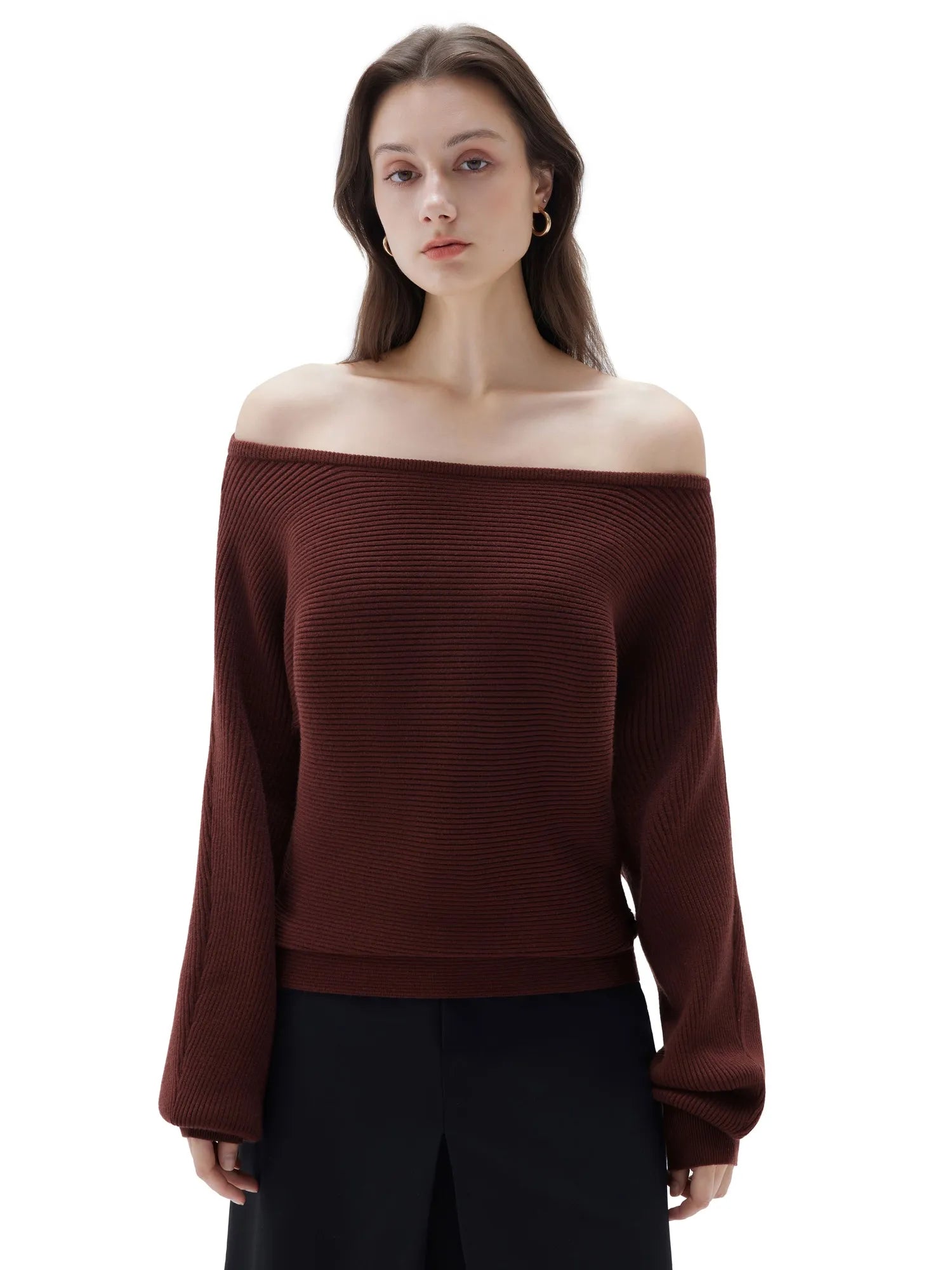 Cashmere Off Shoulder Sweater