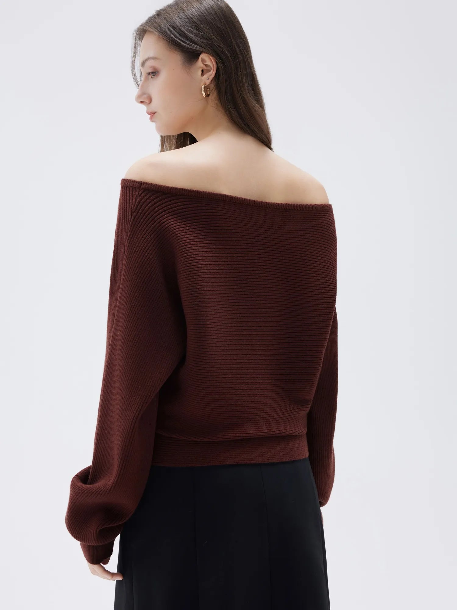 Cashmere Off Shoulder Sweater