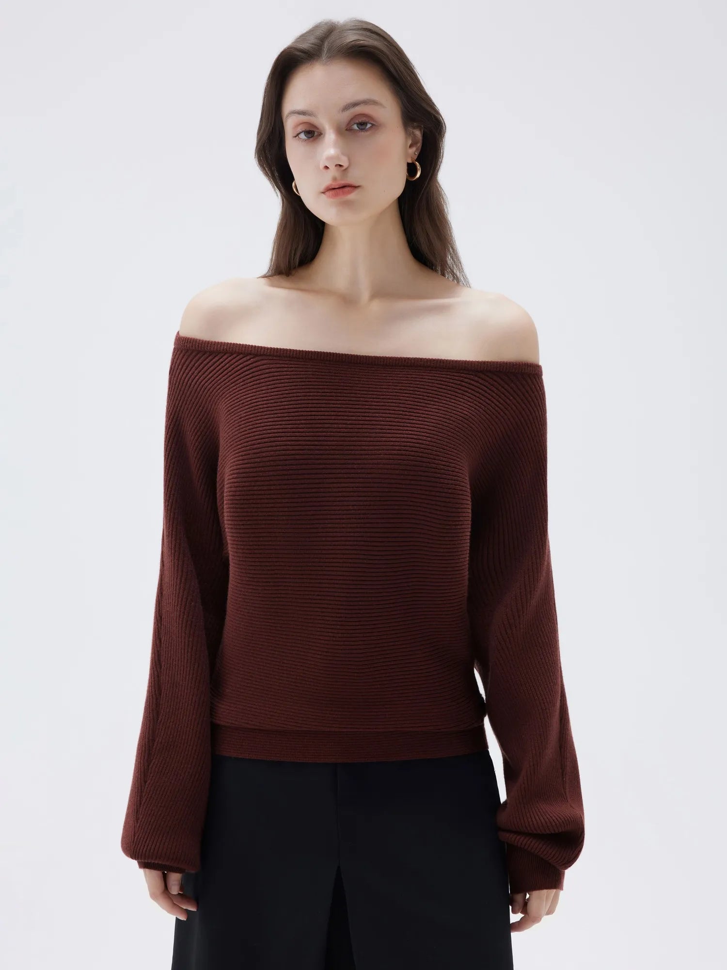 Cashmere Off Shoulder Sweater