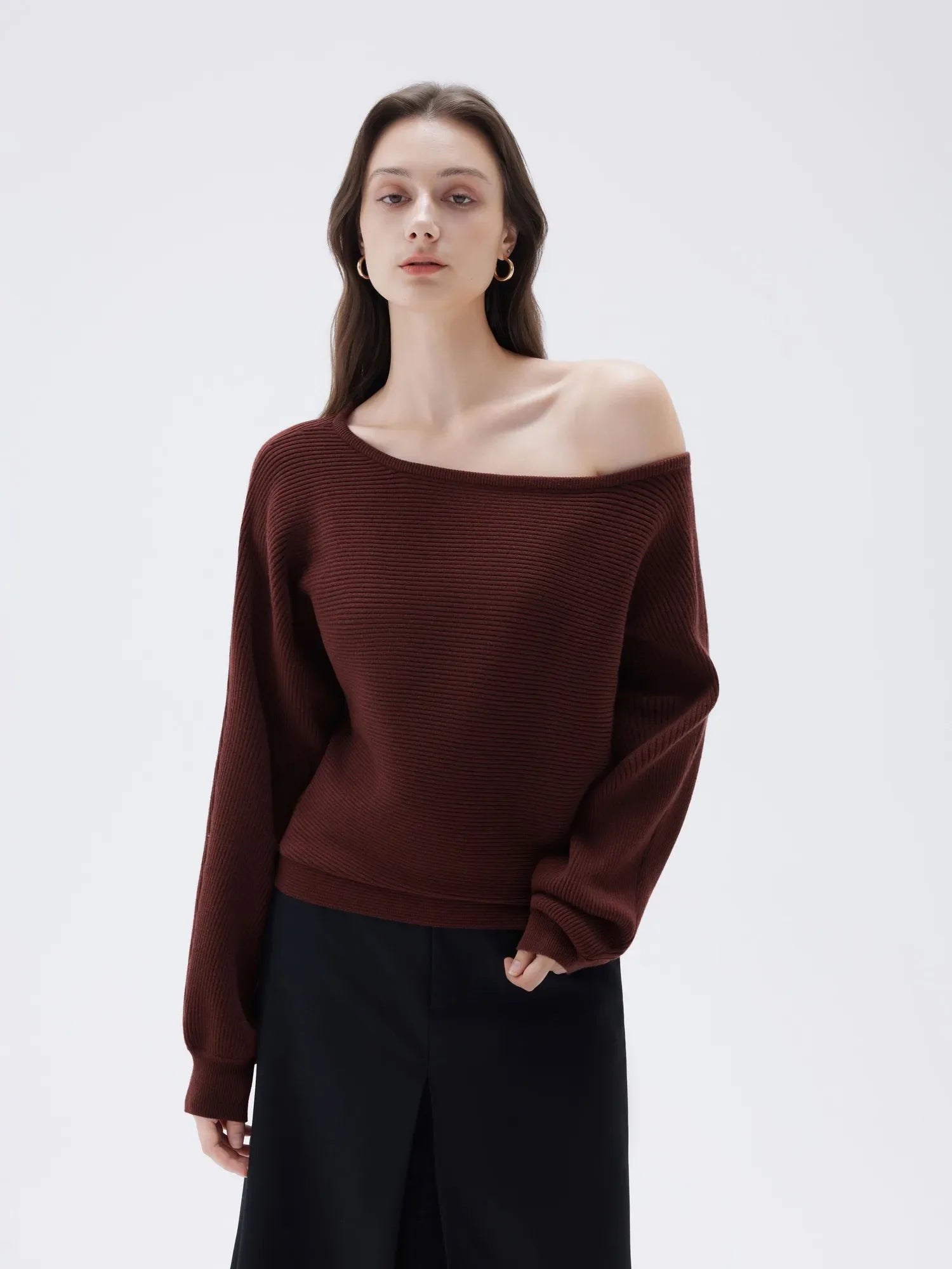Cashmere Off Shoulder Sweater