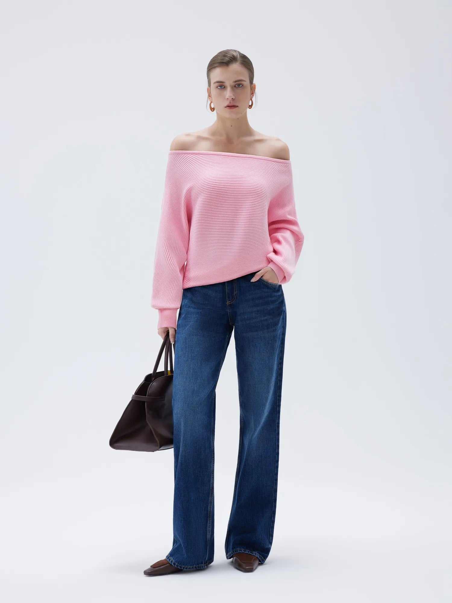 Cashmere Off Shoulder Sweater