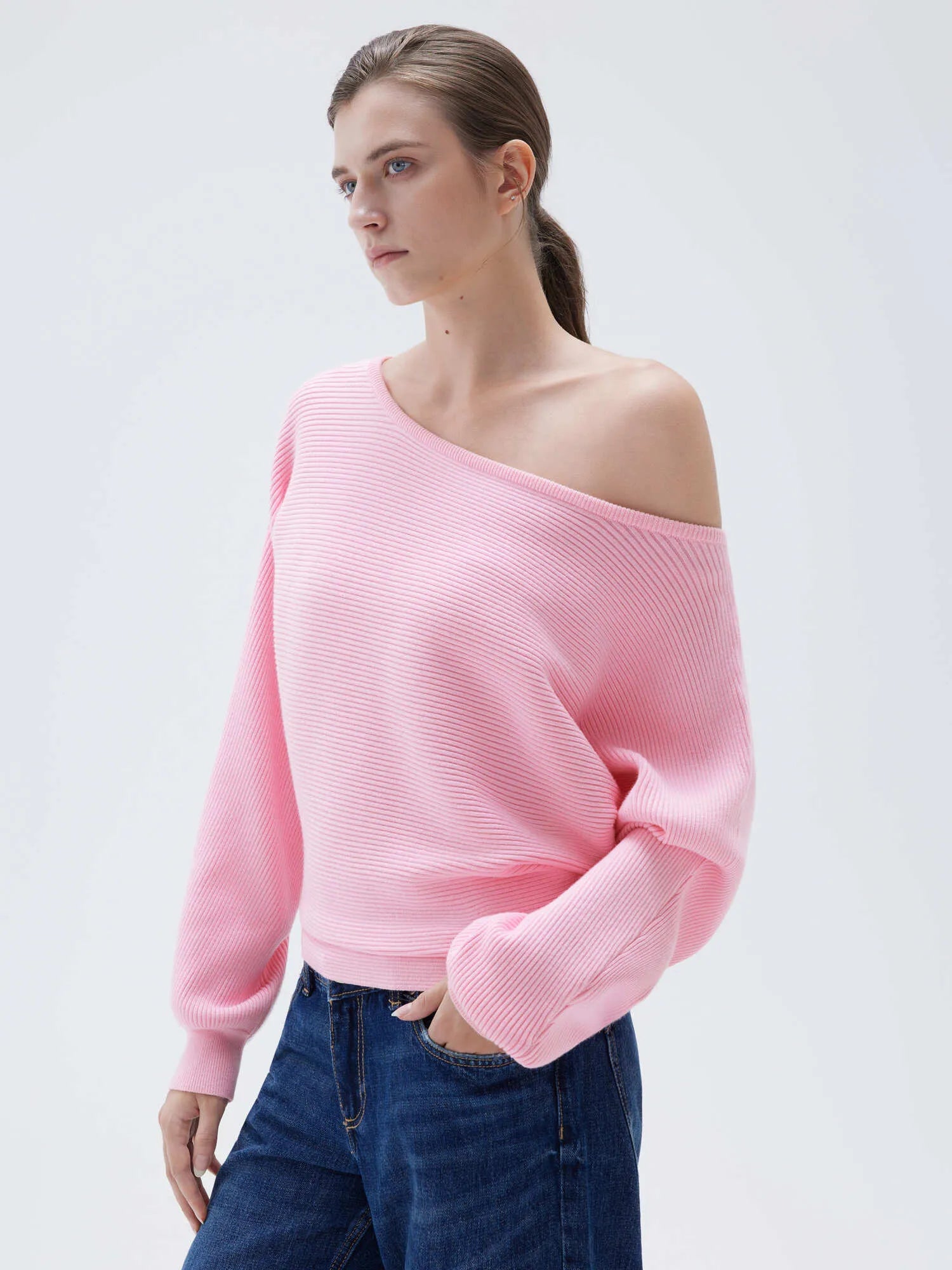 Cashmere Off Shoulder Sweater