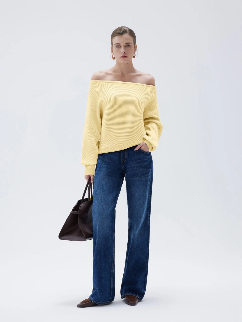 Cashmere Off Shoulder Sweater