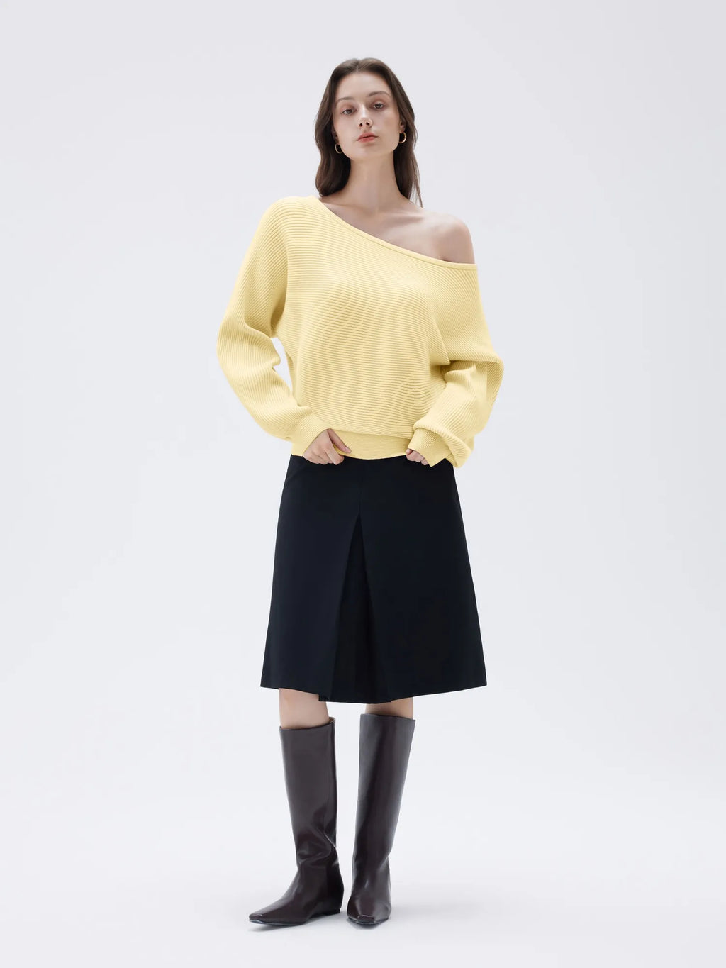 Cashmere Off Shoulder Sweater