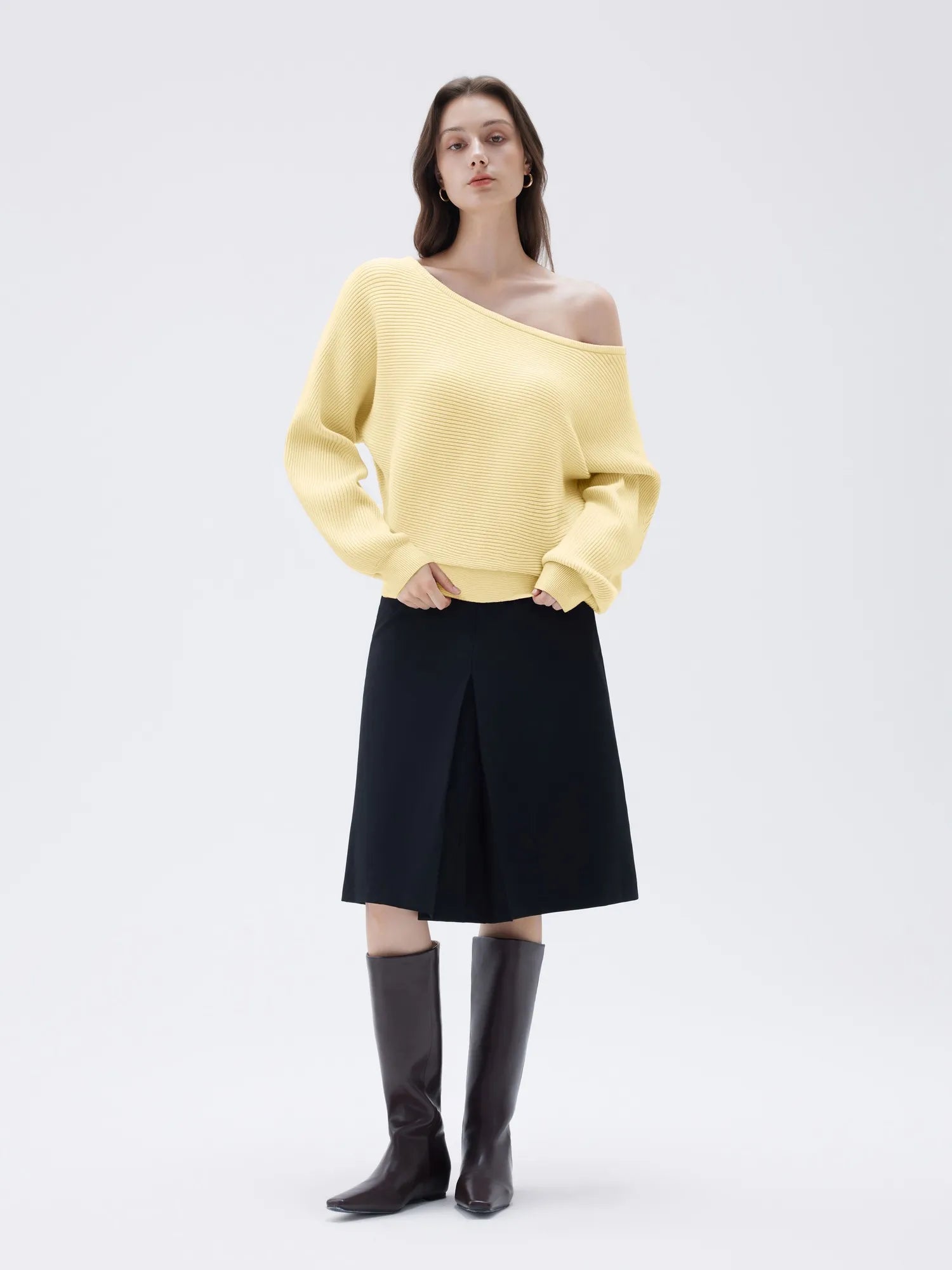 Cashmere Off Shoulder Sweater