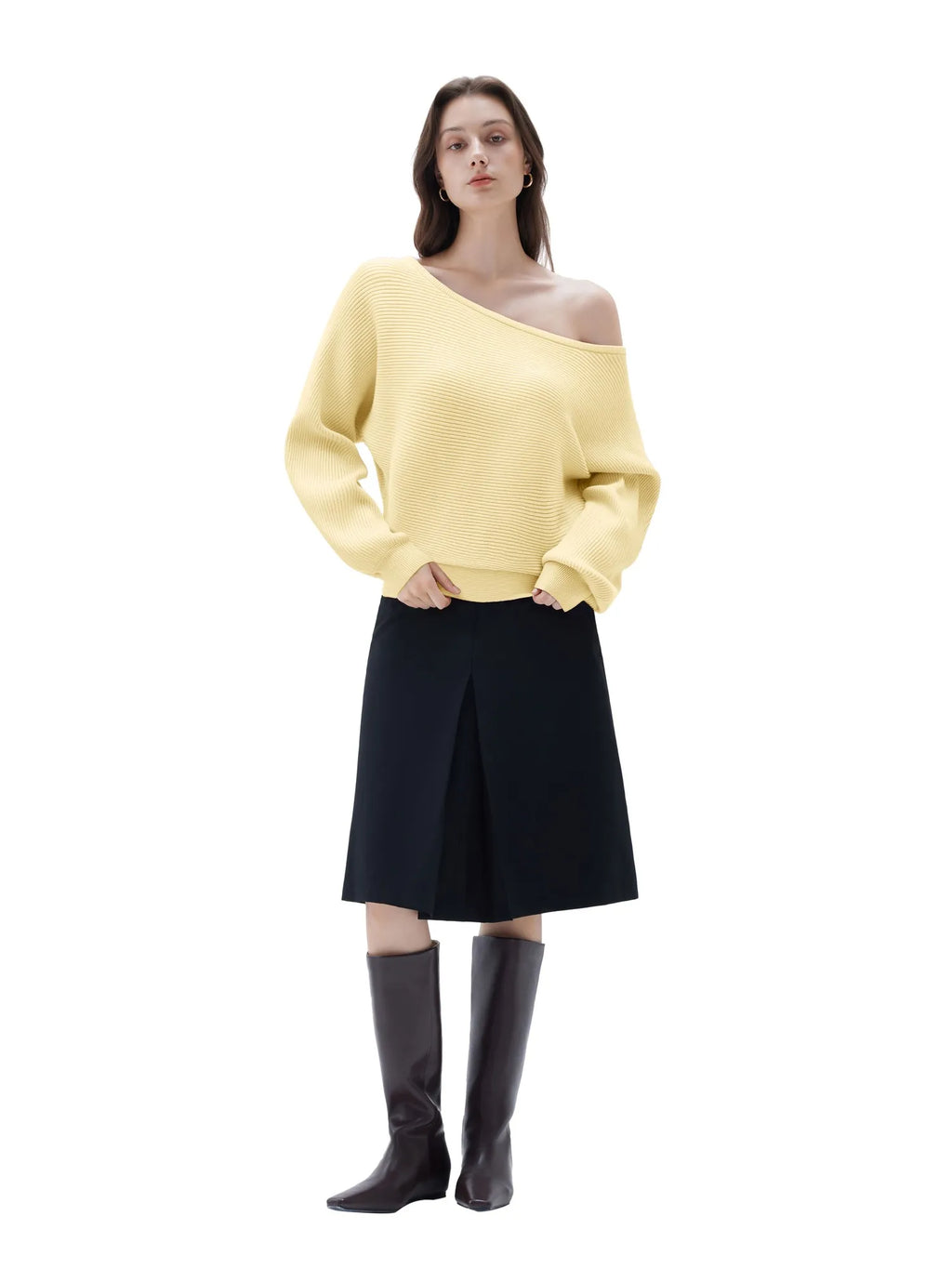 Cashmere Off Shoulder Sweater