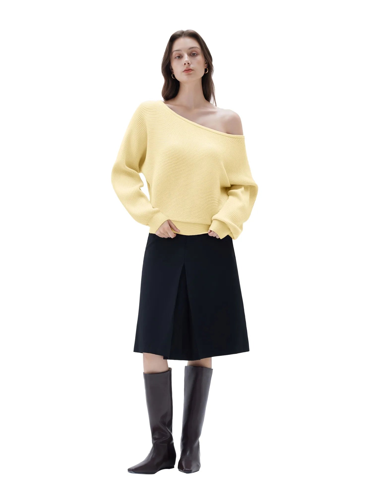 Cashmere Off Shoulder Sweater