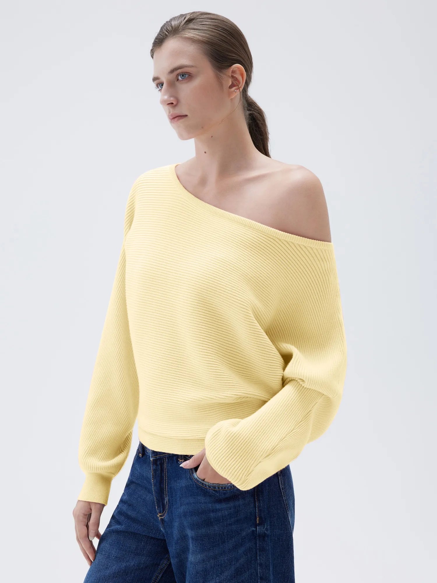 Cashmere Off Shoulder Sweater
