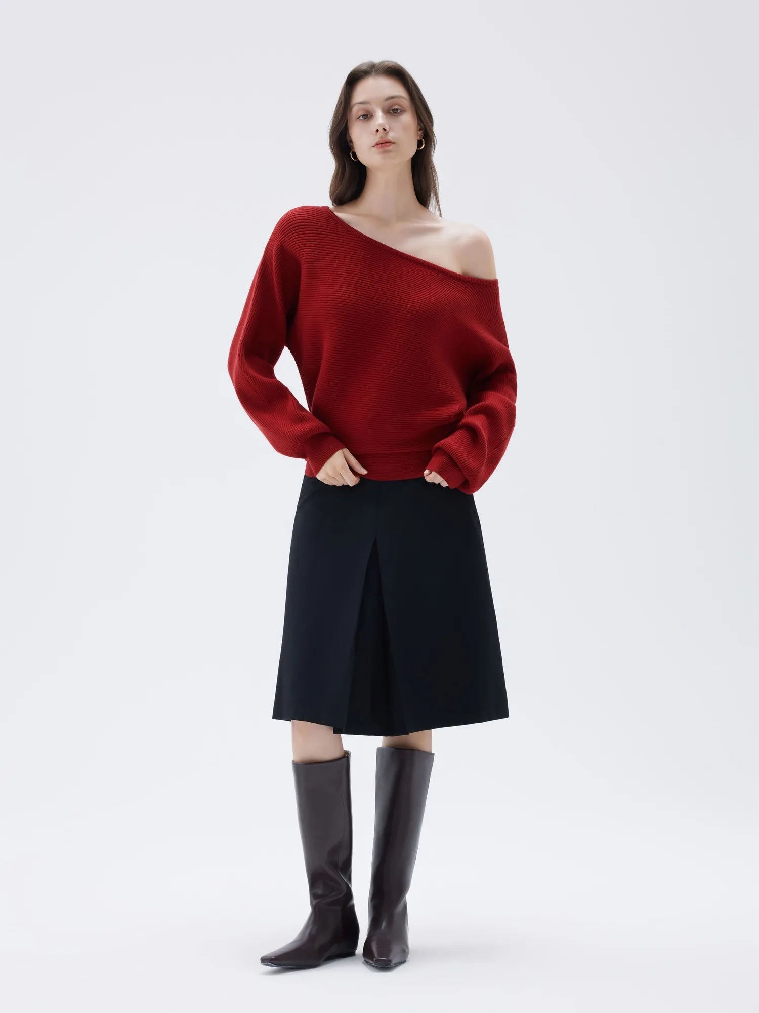 Cashmere Off Shoulder Sweater