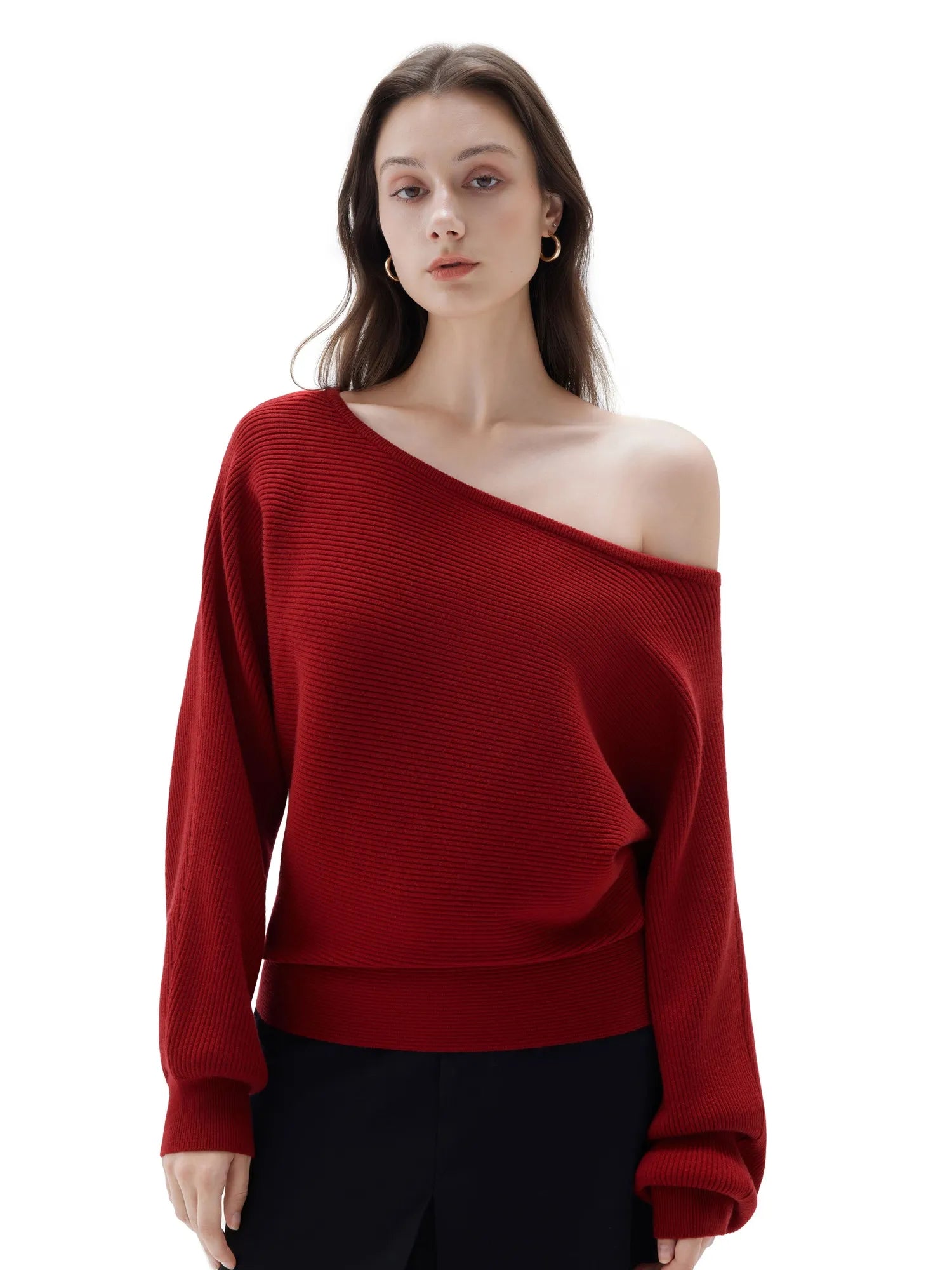 Cashmere Off Shoulder Sweater