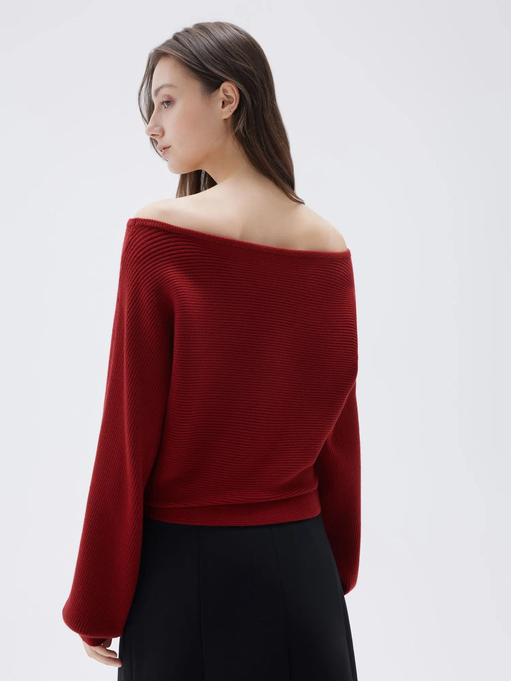 Cashmere Off Shoulder Sweater