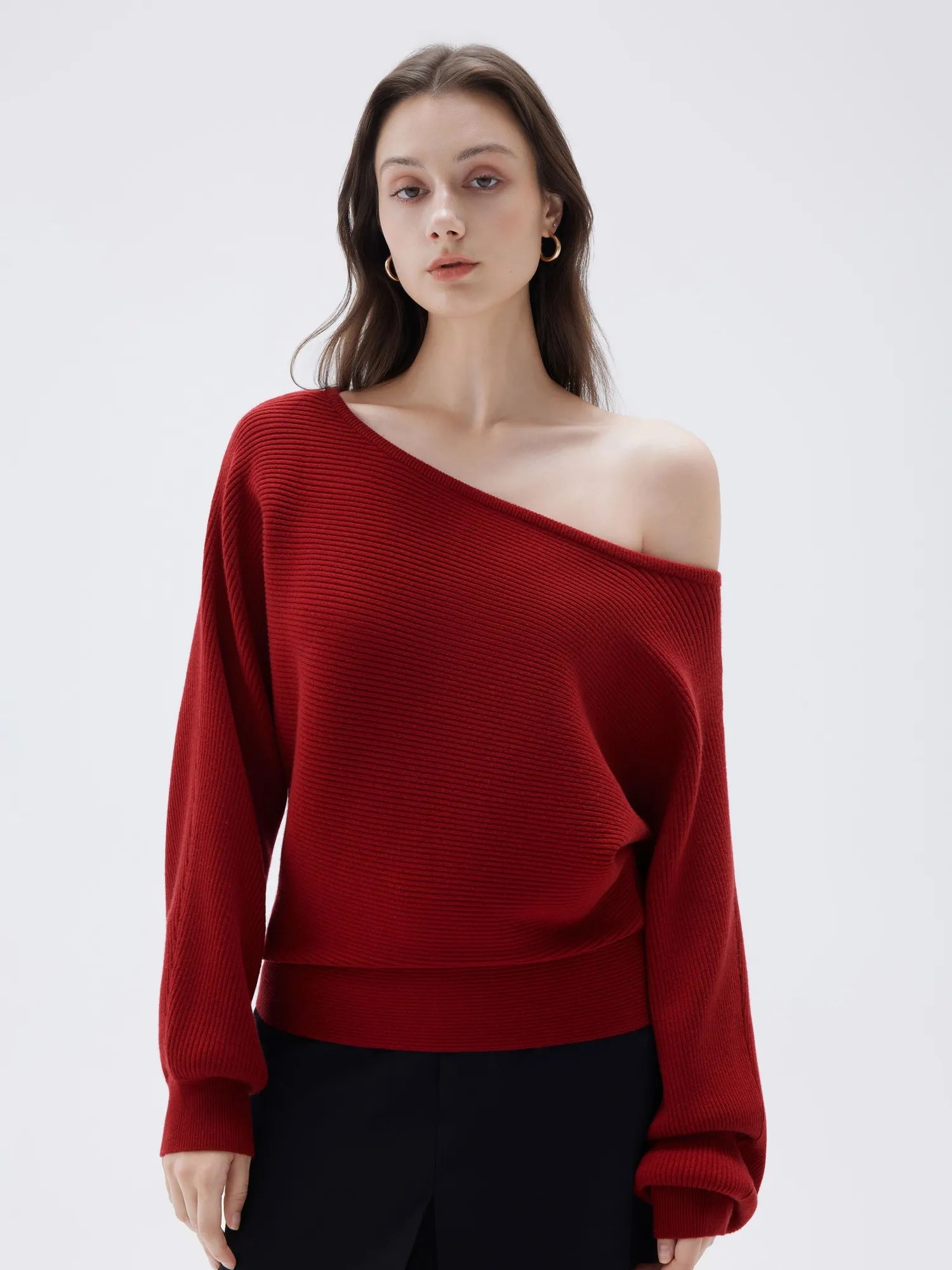 Cashmere Off Shoulder Sweater