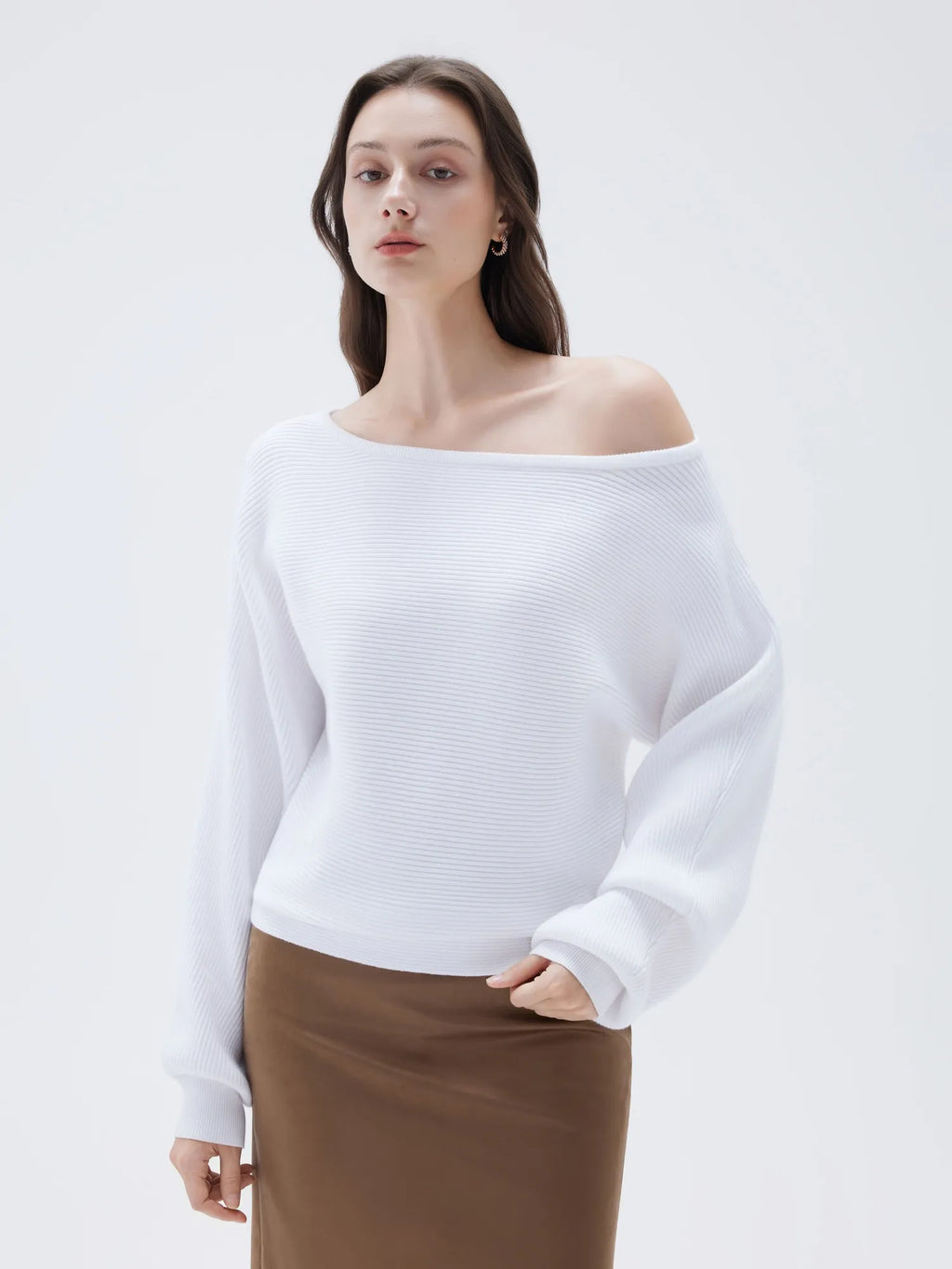 Cashmere Off Shoulder Sweater