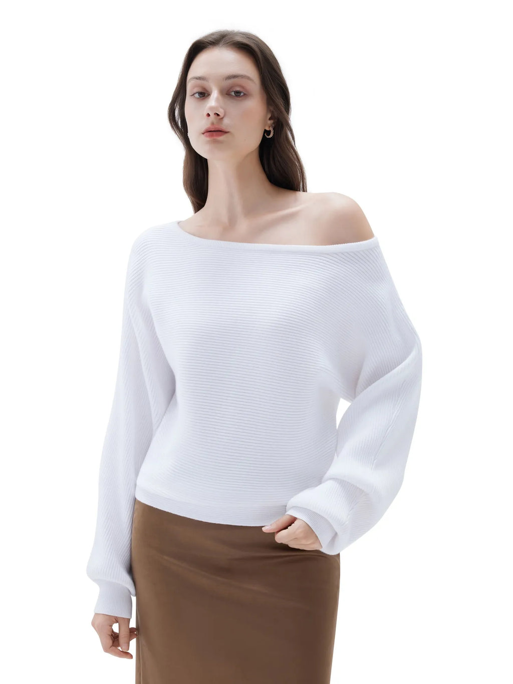 Cashmere Off Shoulder Sweater