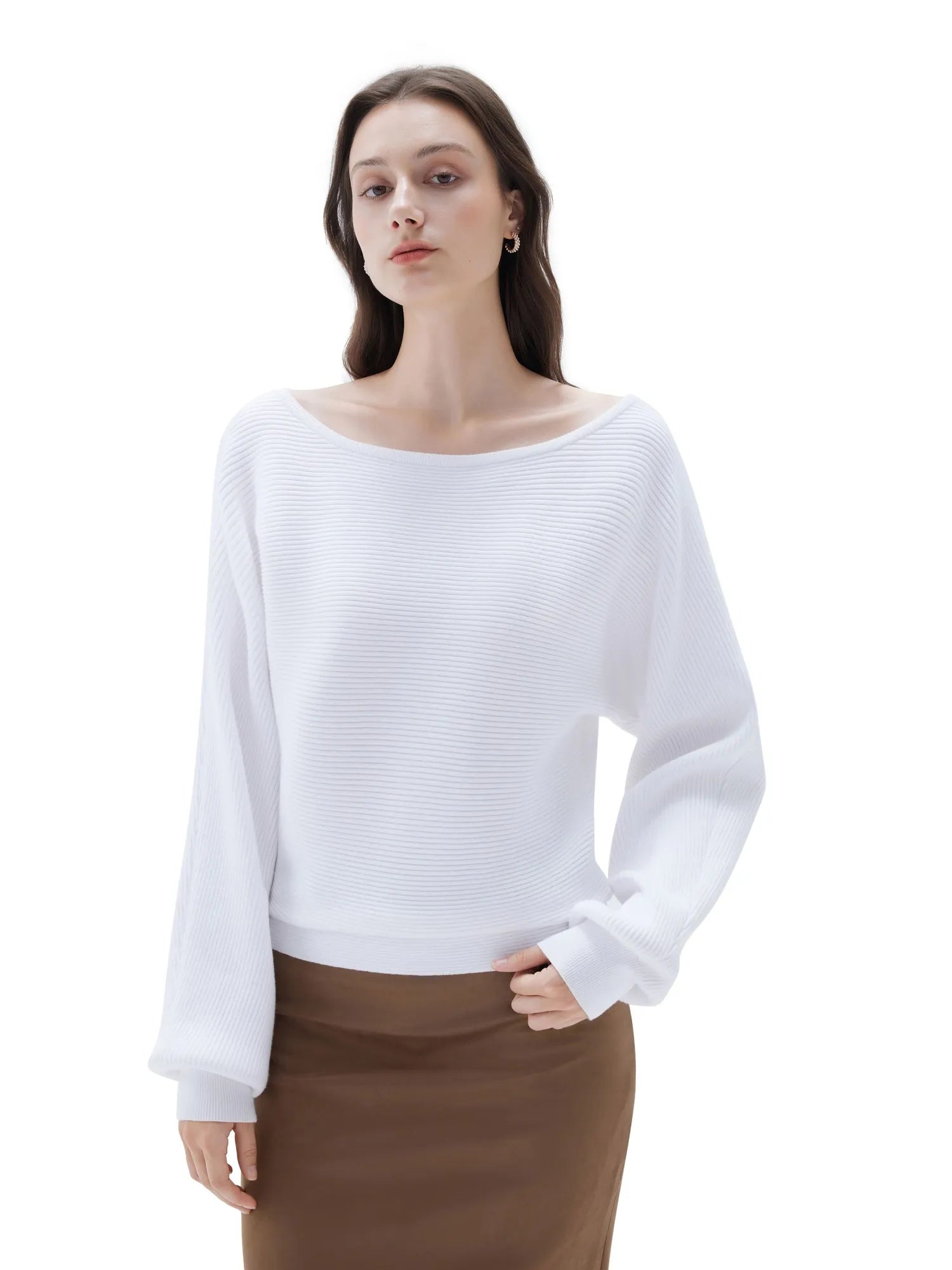 Cashmere Off Shoulder Sweater