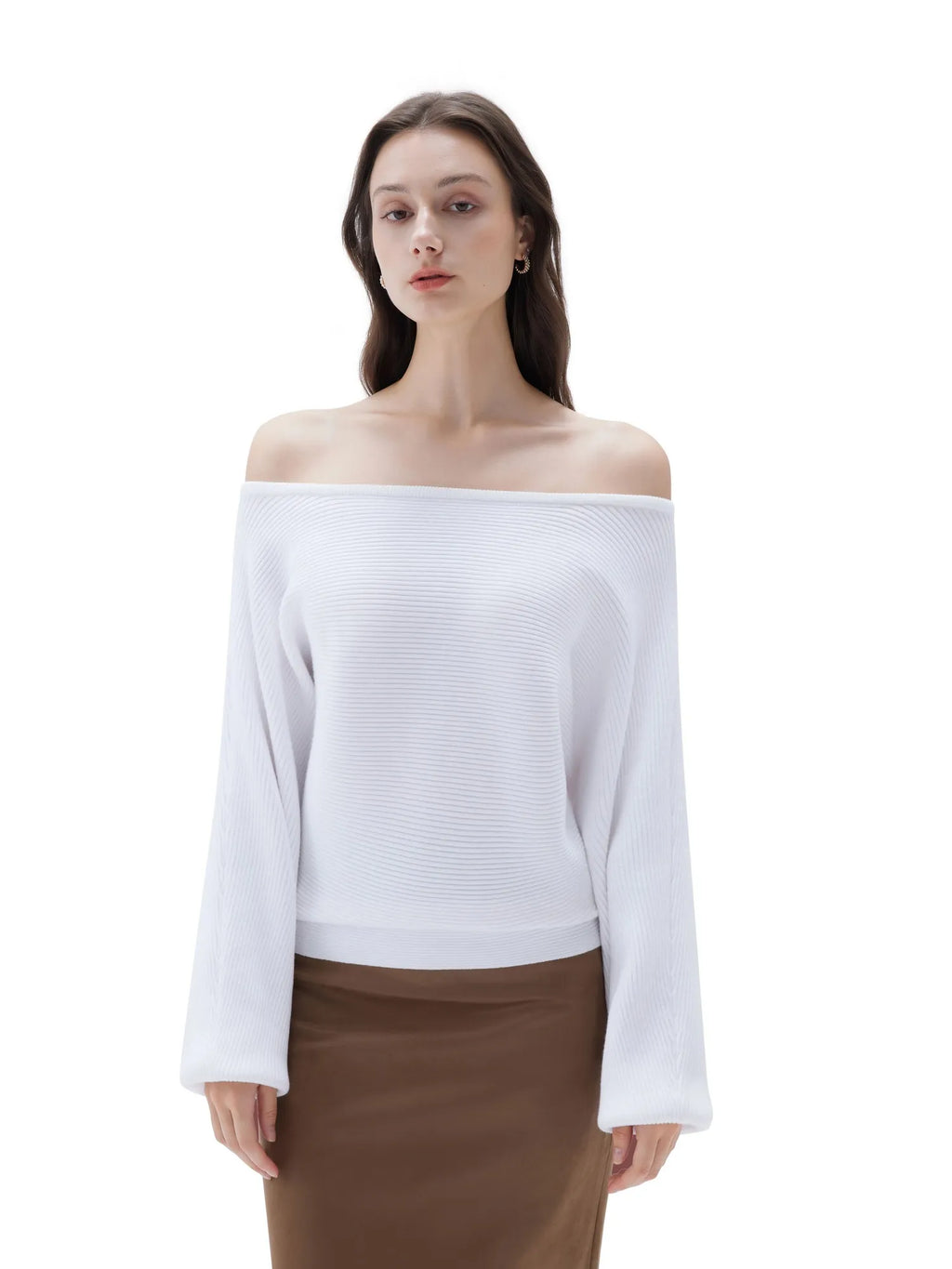 Cashmere Off Shoulder Sweater
