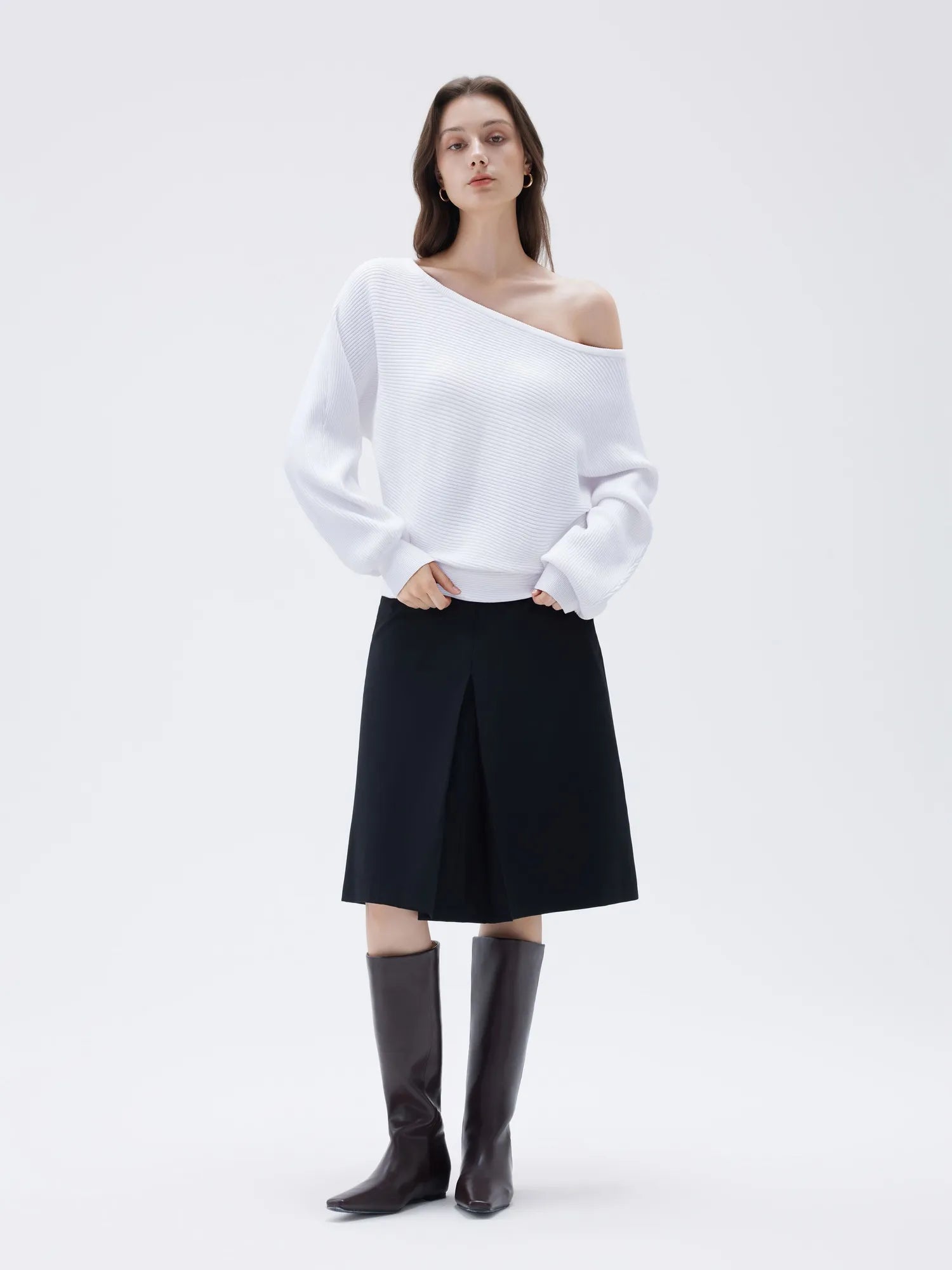 Cashmere Off Shoulder Sweater