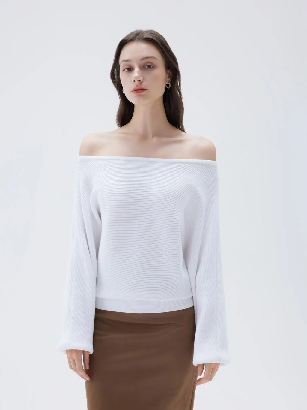 Cashmere Off Shoulder Sweater