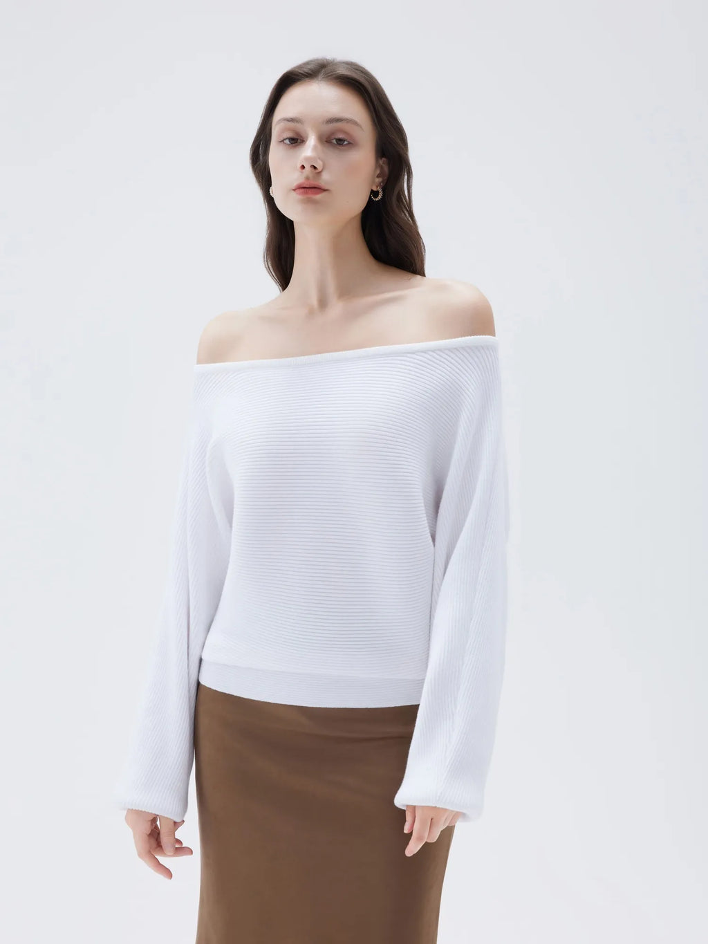 Cashmere Off Shoulder Sweater