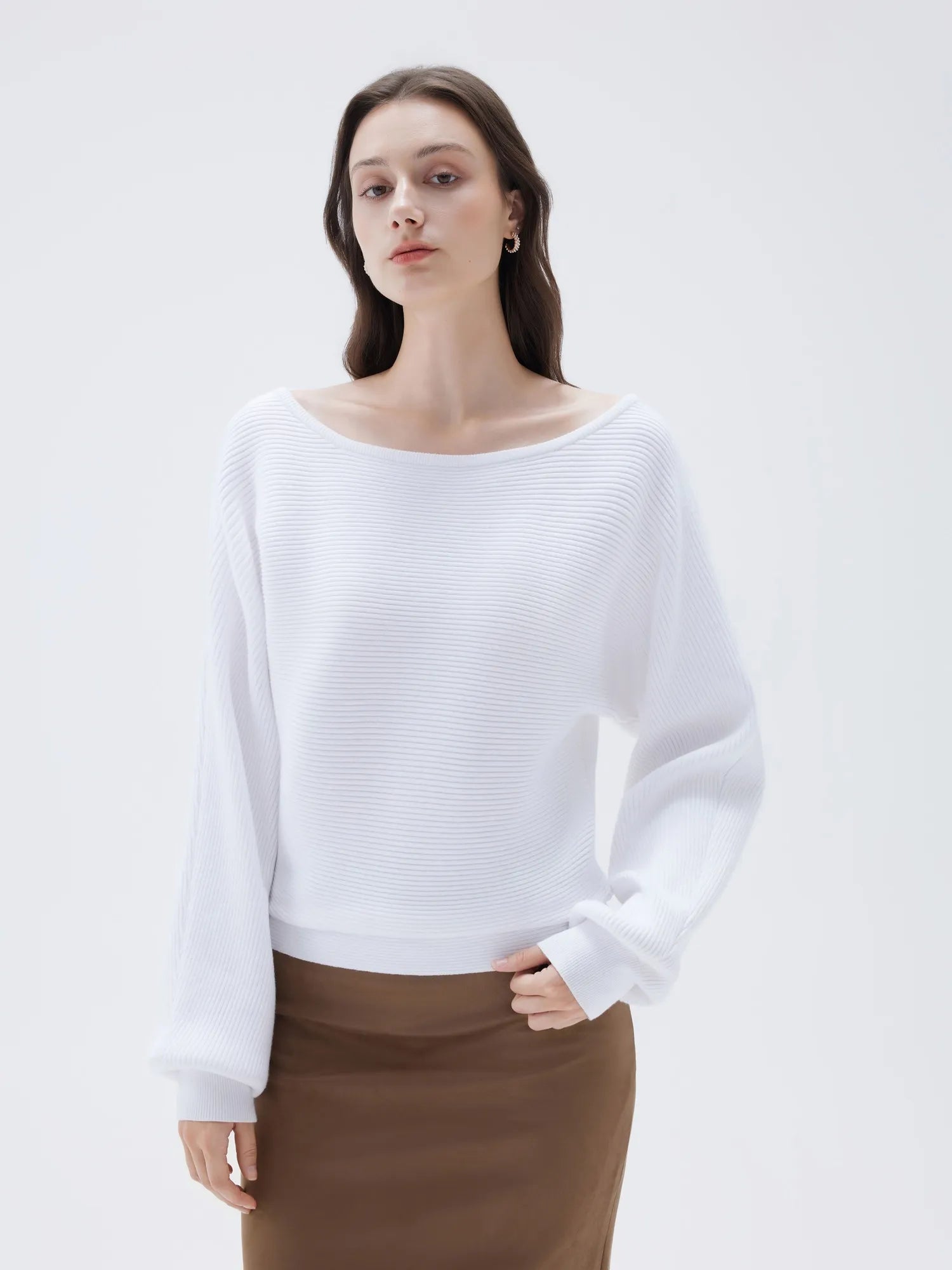 Cashmere Off Shoulder Sweater
