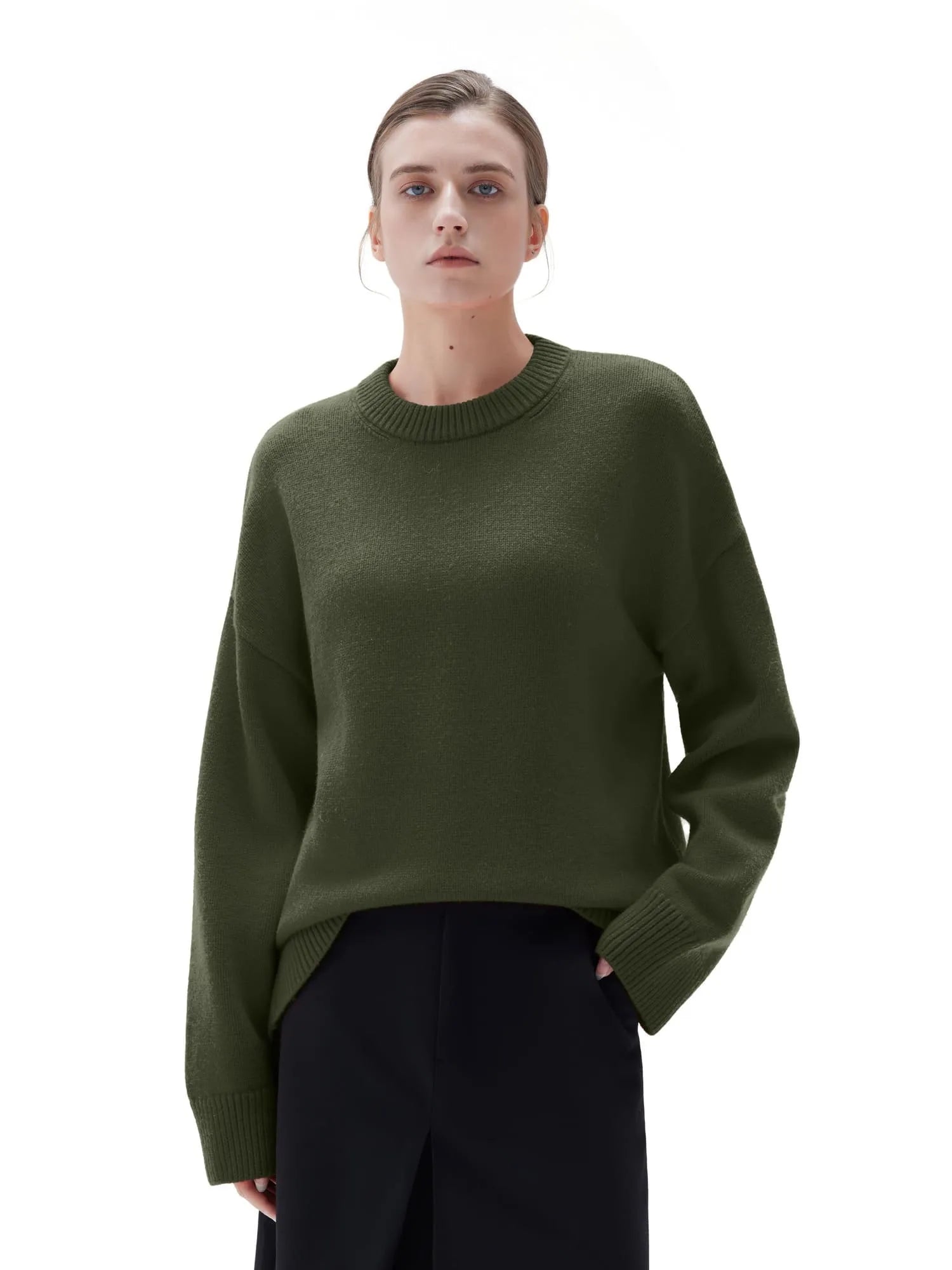 Cashmere Oversized Crew Neck Sweater
