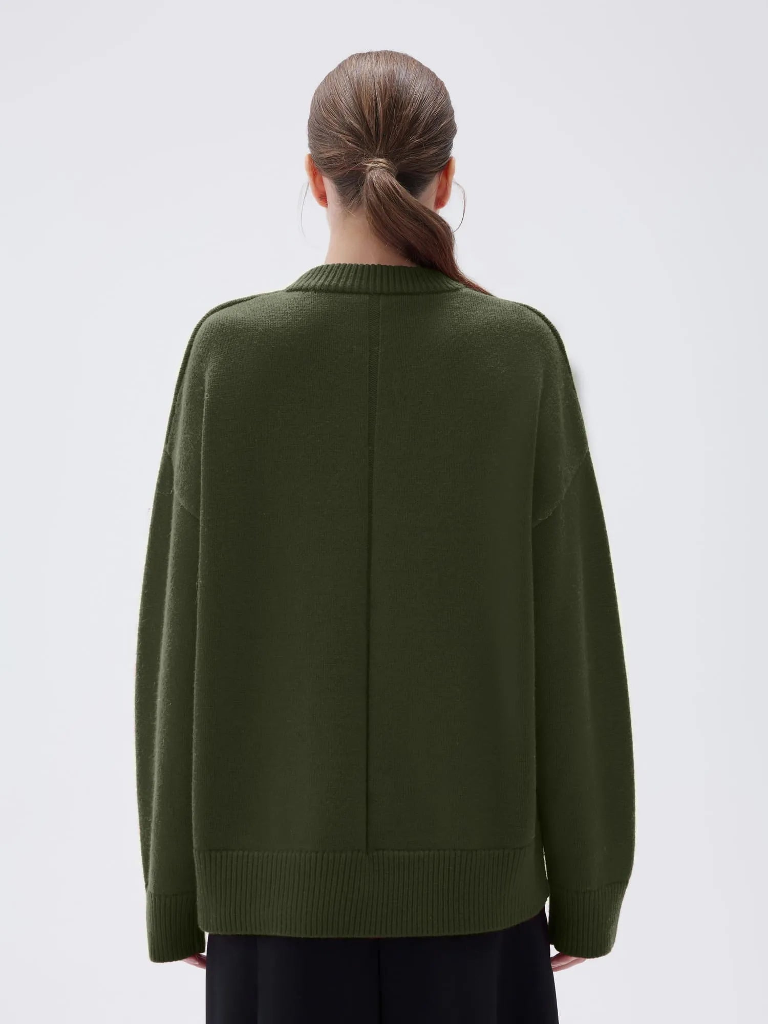 Cashmere Oversized Crew Neck Sweater