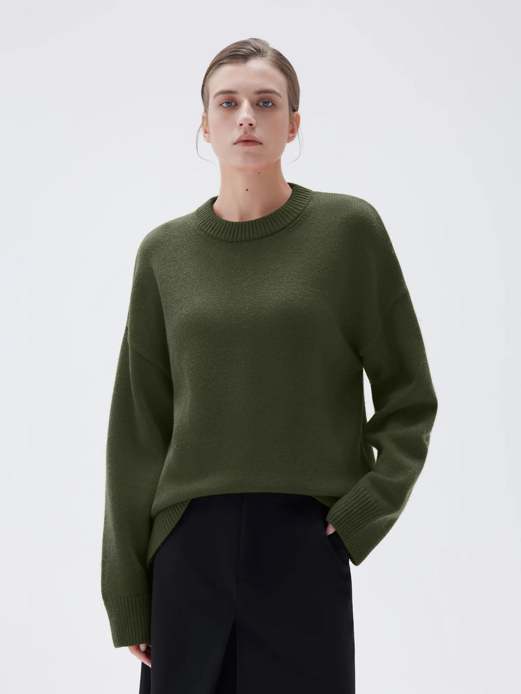 Cashmere Oversized Crew Neck Sweater