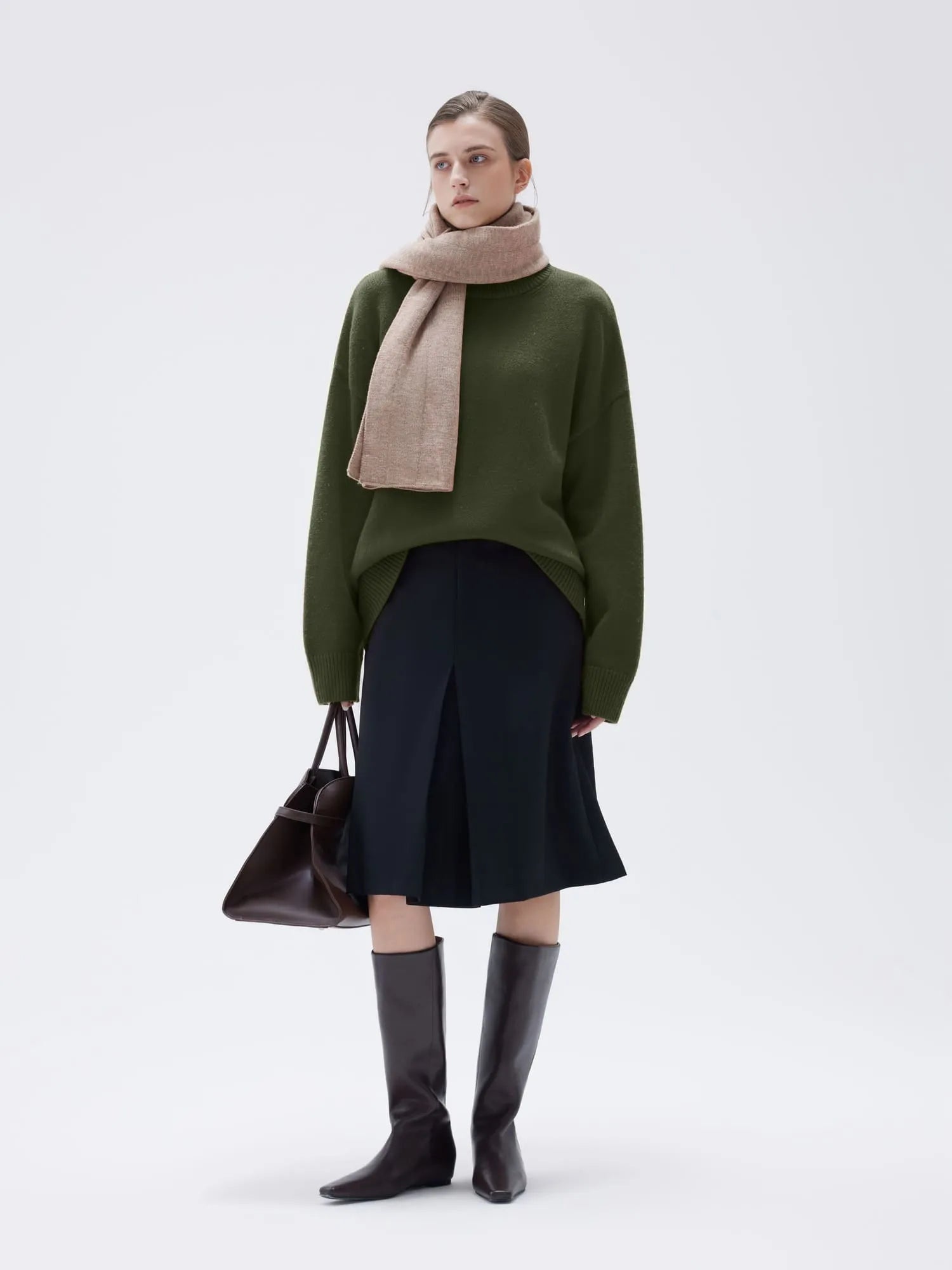 Cashmere Oversized Crew Neck Sweater