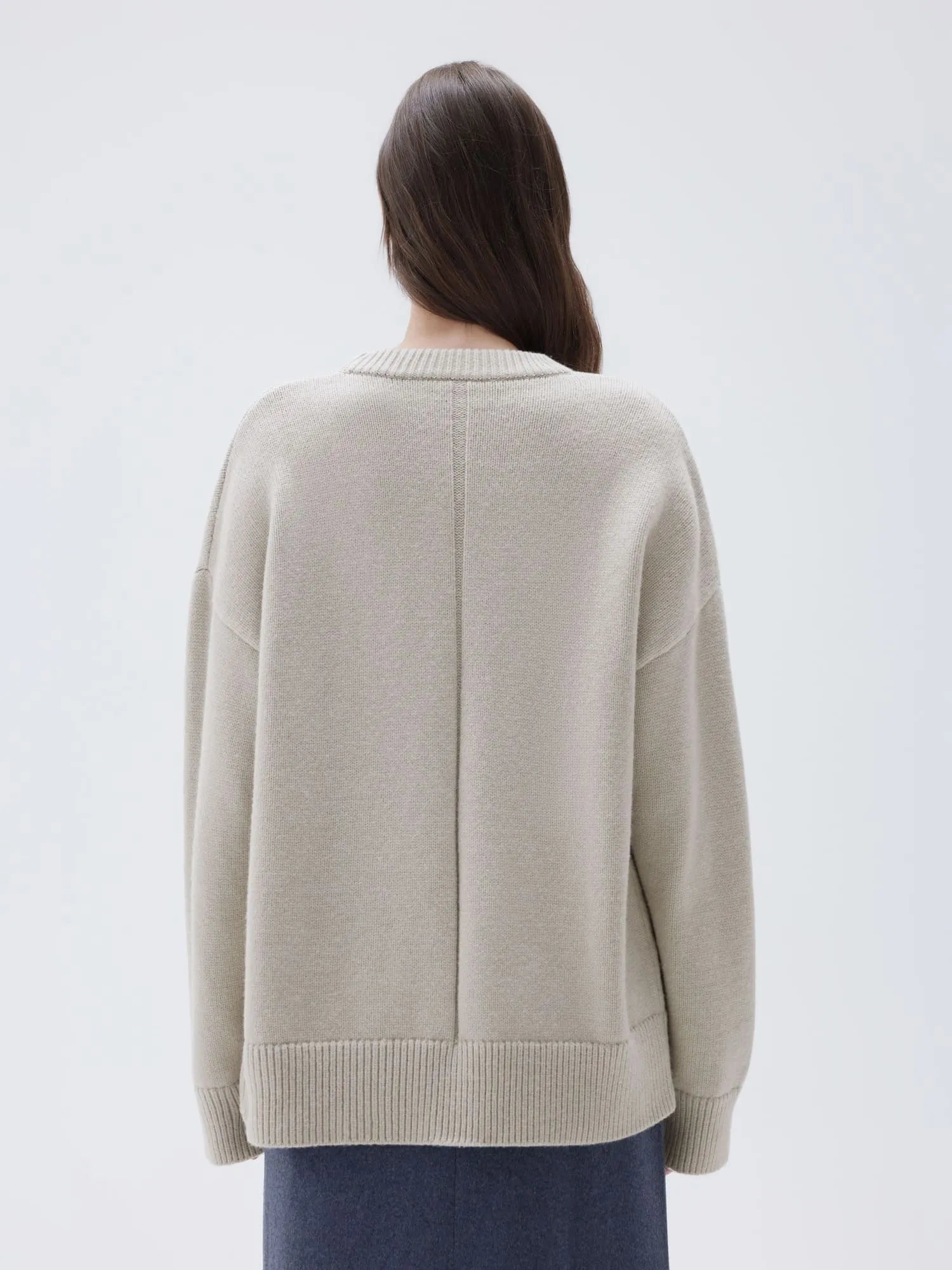 Cashmere Oversized Crew Neck Sweater