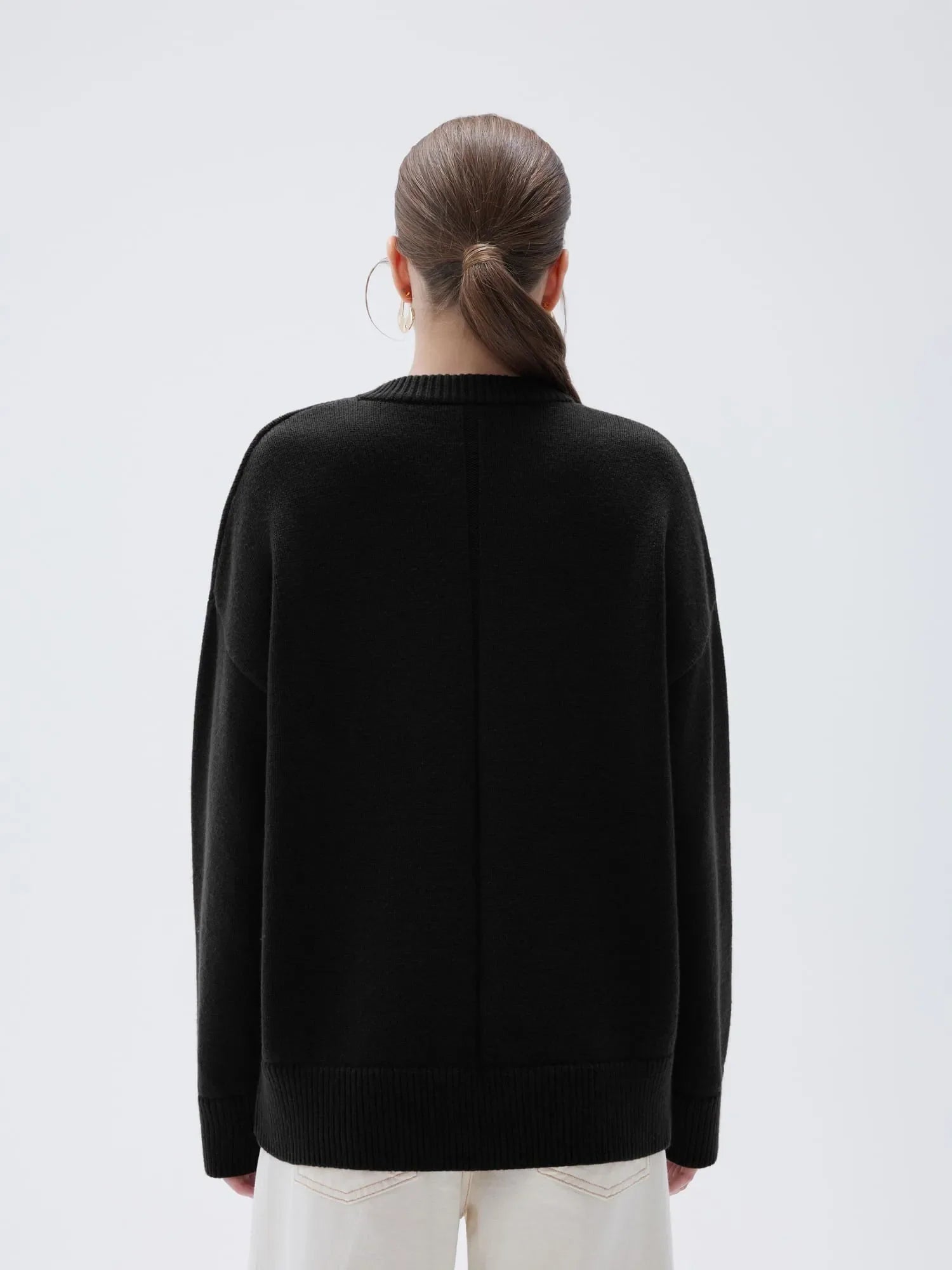Cashmere Oversized Crew Neck Sweater
