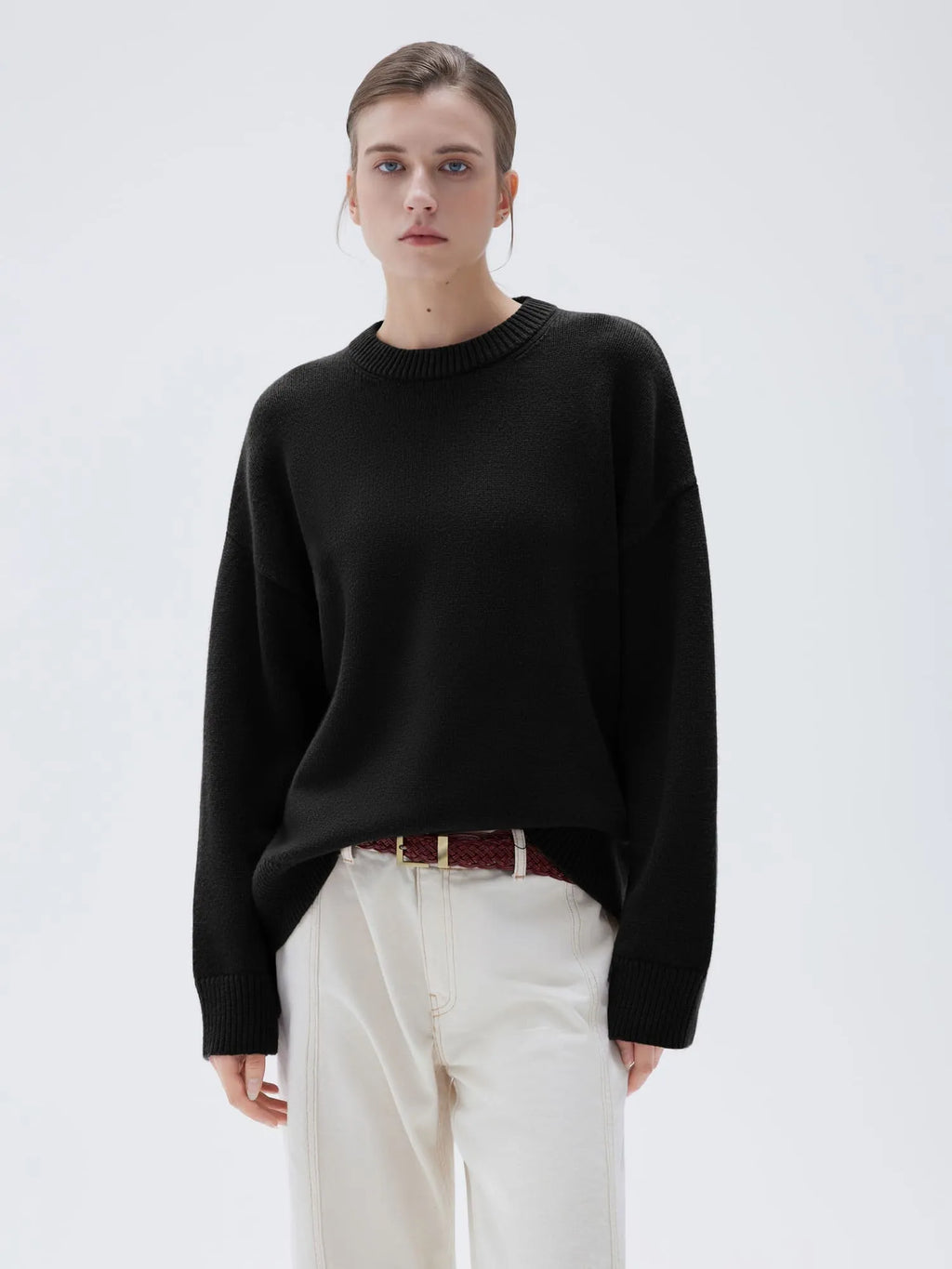 Cashmere Oversized Crew Neck Sweater