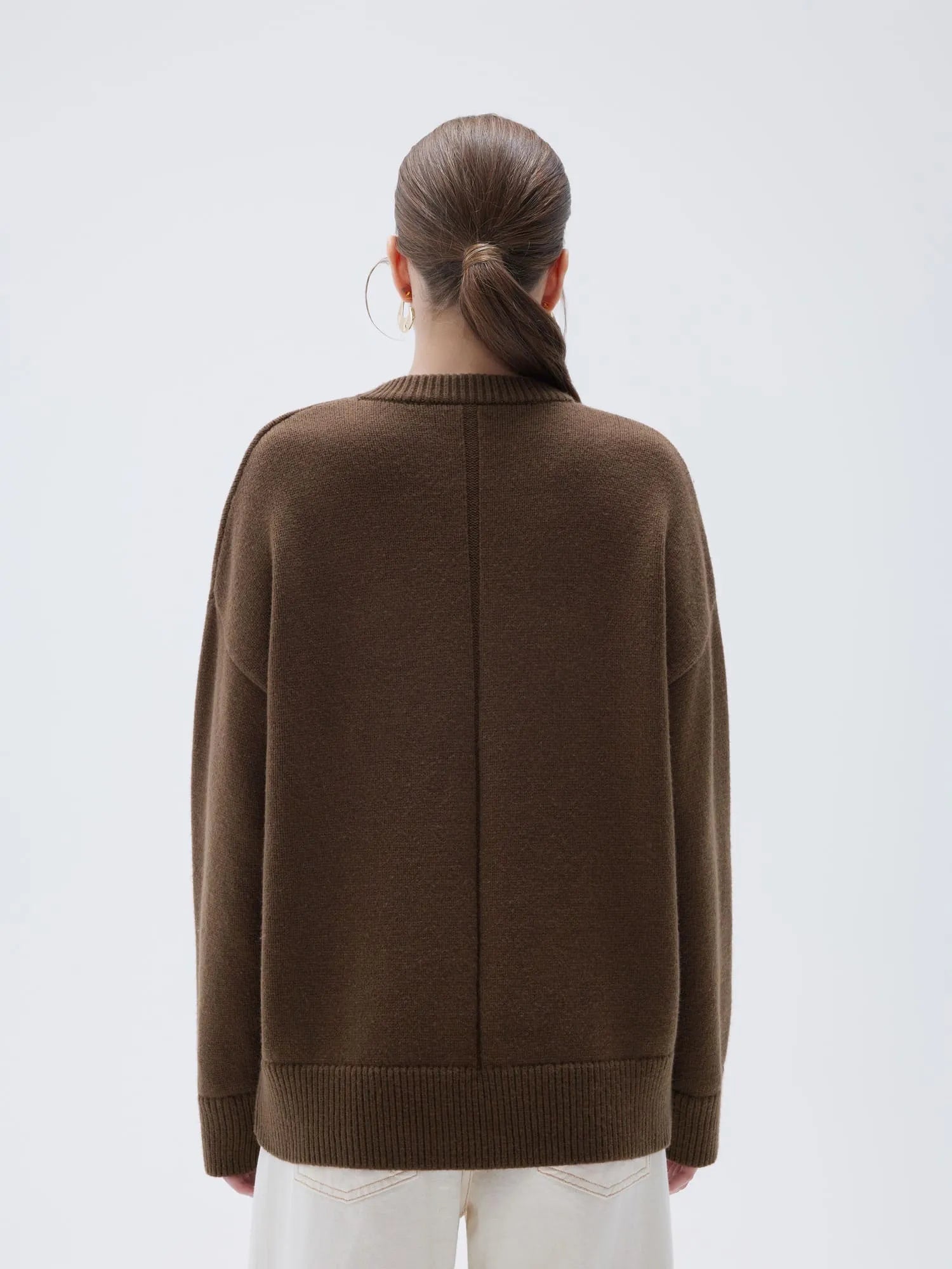 Cashmere Oversized Crew Neck Sweater