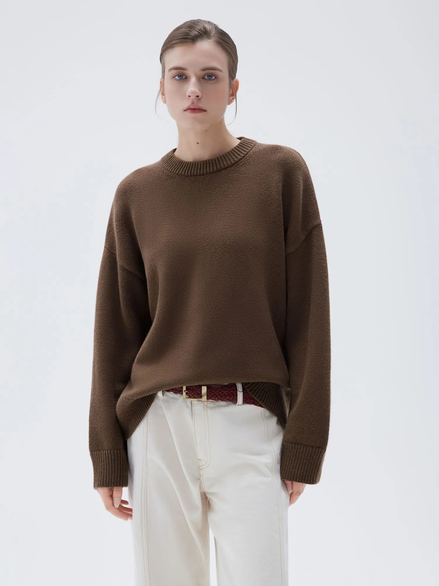Cashmere Oversized Crew Neck Sweater